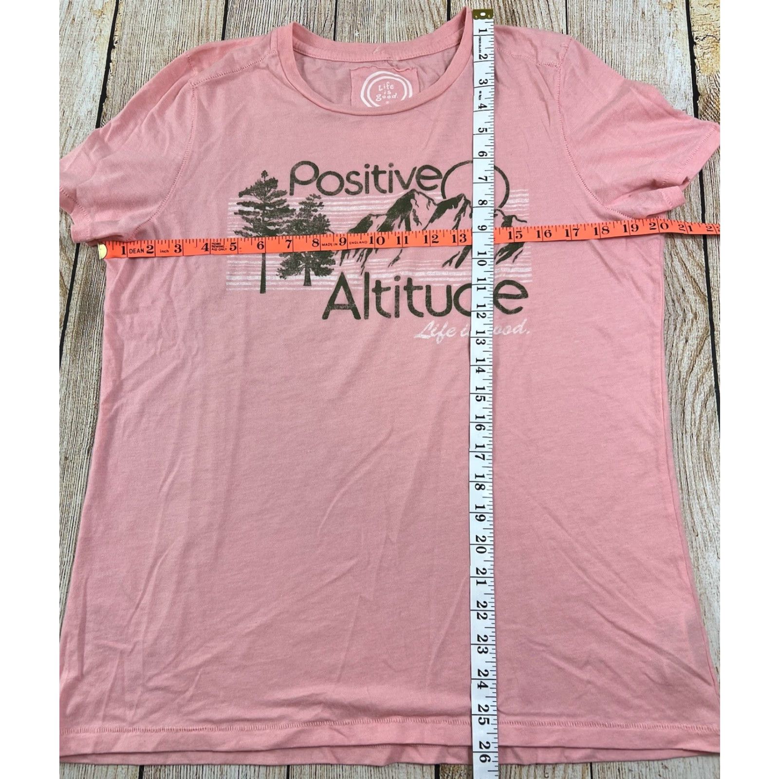Life is Good Life is Good Shirt Women Pink Mountain Graphic Crew Neck L Women’s Large Positive Altitude Graphic T-Shirt Size L / US 10 / IT 46 - 4 Thumbnail