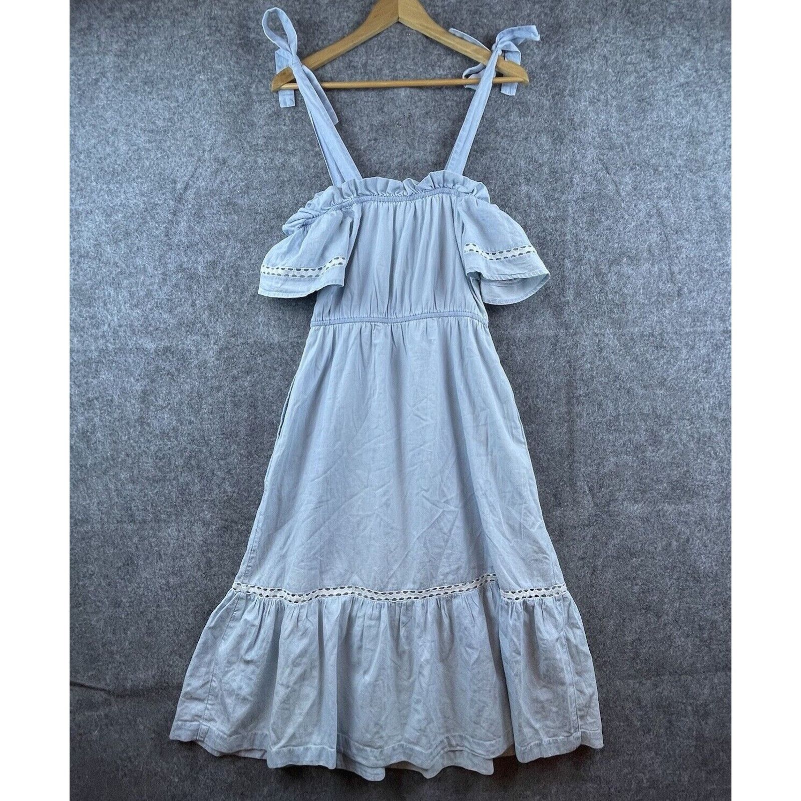 Bcbgmaxazria BCBGeneration Dress Small Country Peasant Tiered Ruffle Size S / US 4 / IT 40 - 2 Thumbnail