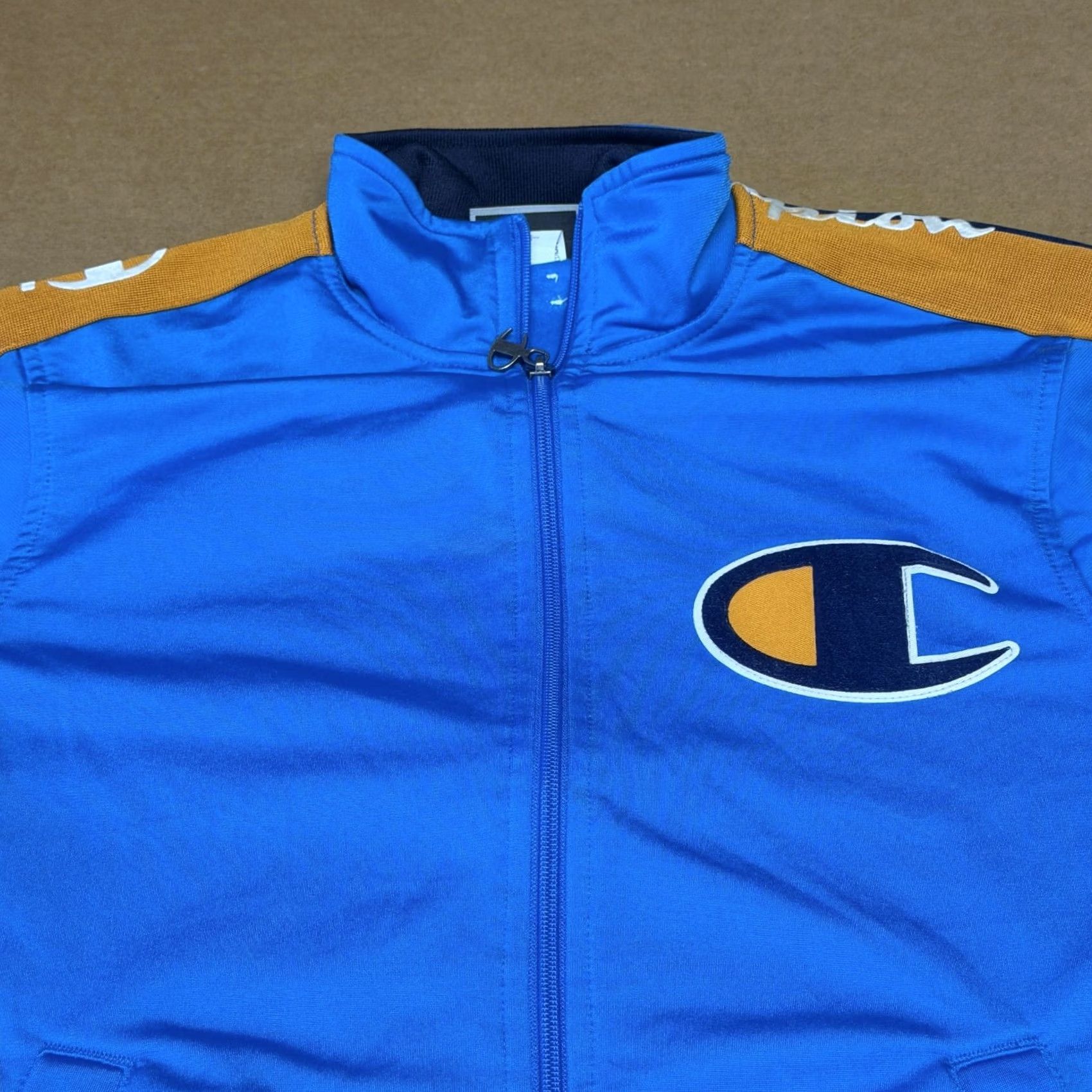 Champion Champion Jacket Mens Small Blue Colorblock Track Full Zip Logo Tape Athletic Size US S / EU 44-46 / 1 - 2 Thumbnail