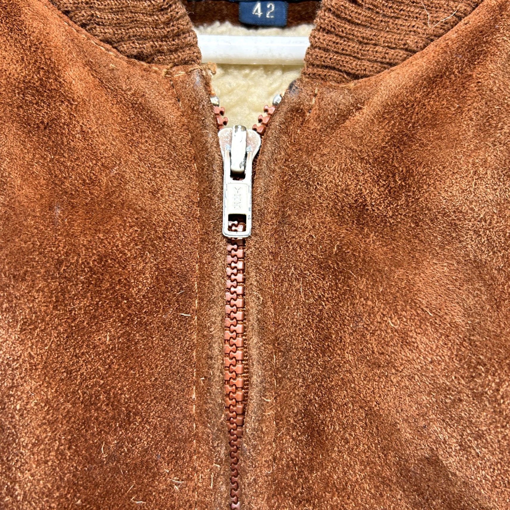 Vintage VINTAGE Condor Leather Jacket Mens 42 Brown Bomber Jacket Full Zip Lined 90s Western Style Size US XS / EU 42 / 0 - 5 Thumbnail