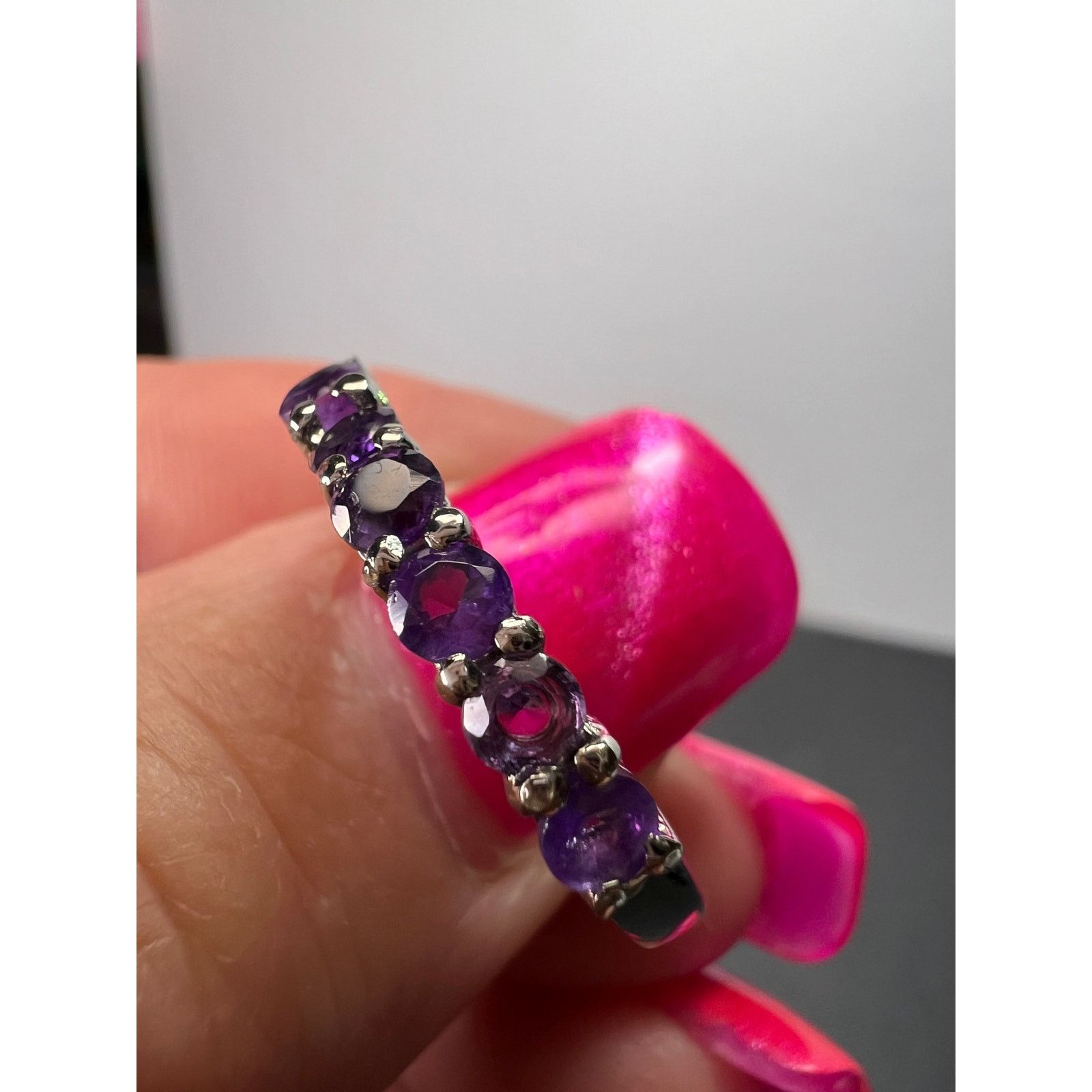 Other Stainless steel amethyst ring size 9 Size ONE SIZE - 1 Thumbnail