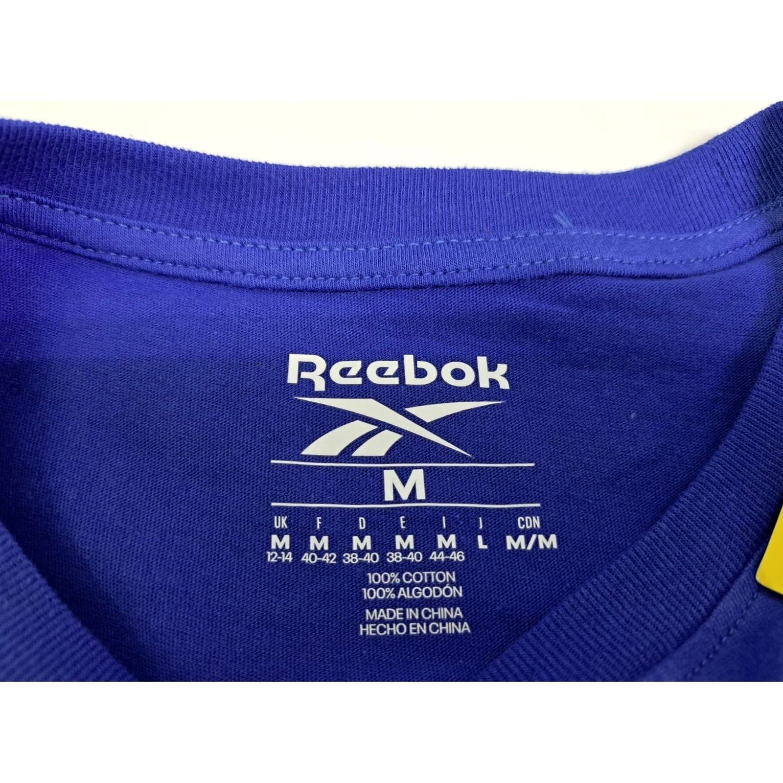 Reebok NWT Reebok Mens Short Sleeve Logo T-Shirt Blue M Medium Cotton Crew Neck Short Sleeve Size US M / EU 48-50 / 2 - 3 Thumbnail