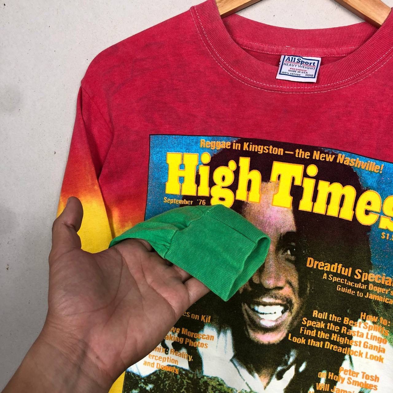 Band Tees × Bob Marley 2000s Bob Marley Rastafari High Times Tie Dye Tshirt Size US M / EU 48-50 / 2 - 5 Thumbnail