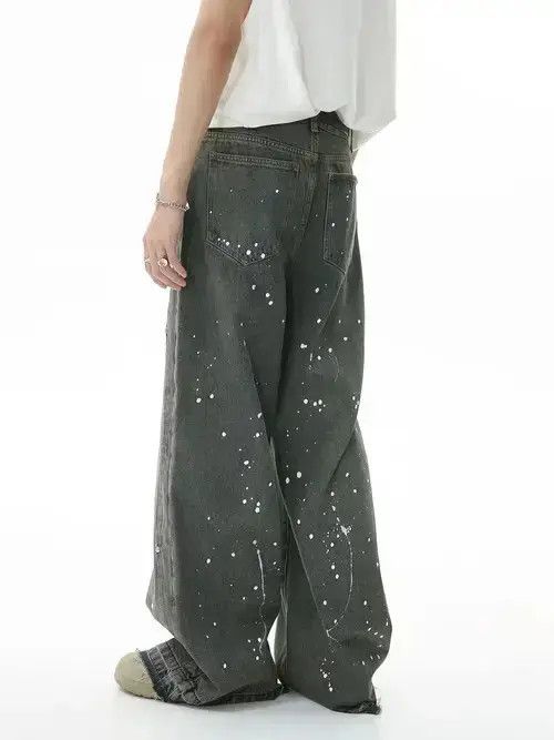 VIBE hiphop baggy utility flared paint pants Size US 28 / EU 44 - 2 Thumbnail