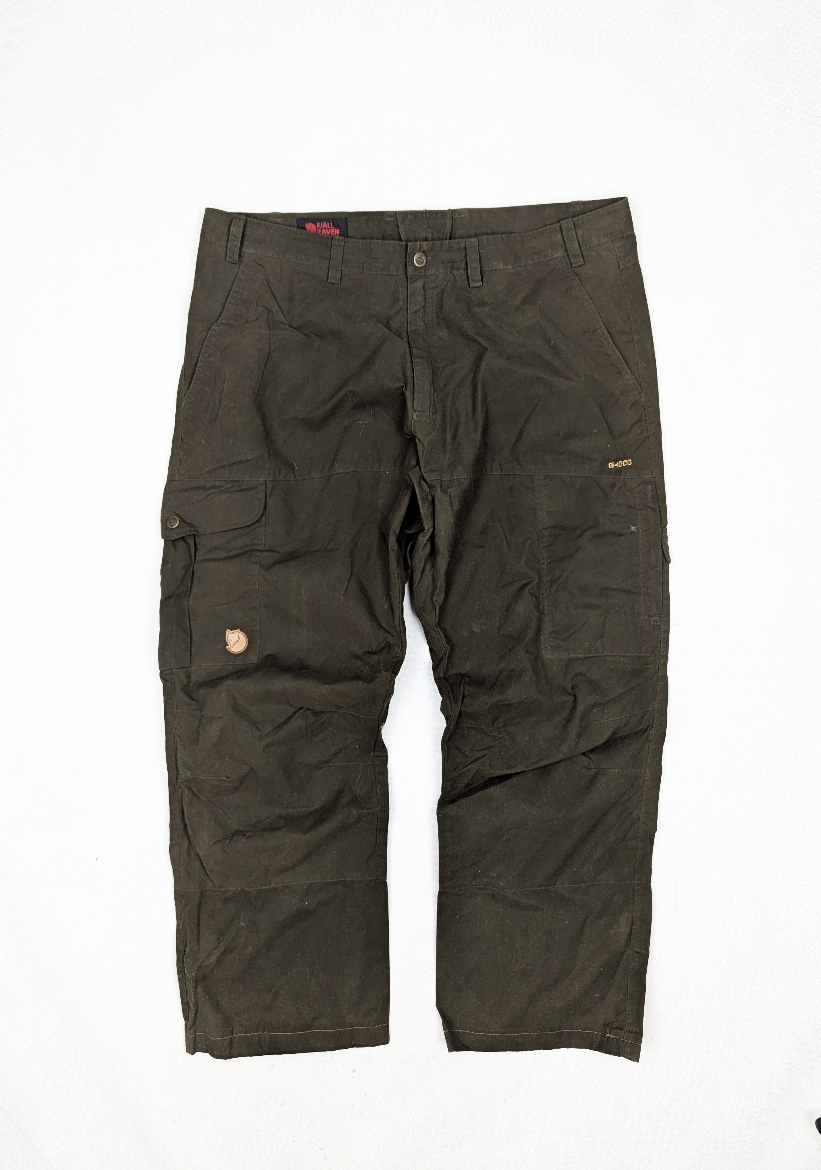 Fjallraven Fjallraven g-100 green cargo pants trousers 56 Size US 40 / EU 56 - 1 Thumbnail