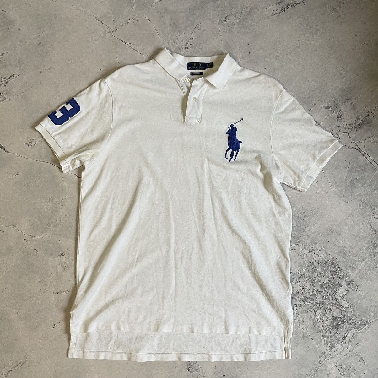 Polo Ralph Lauren × Ralph Lauren × Vintage Vintage Ralph Lauren White Polo Shirt Tee Size US XL / EU 56 / 4 - 1 Thumbnail