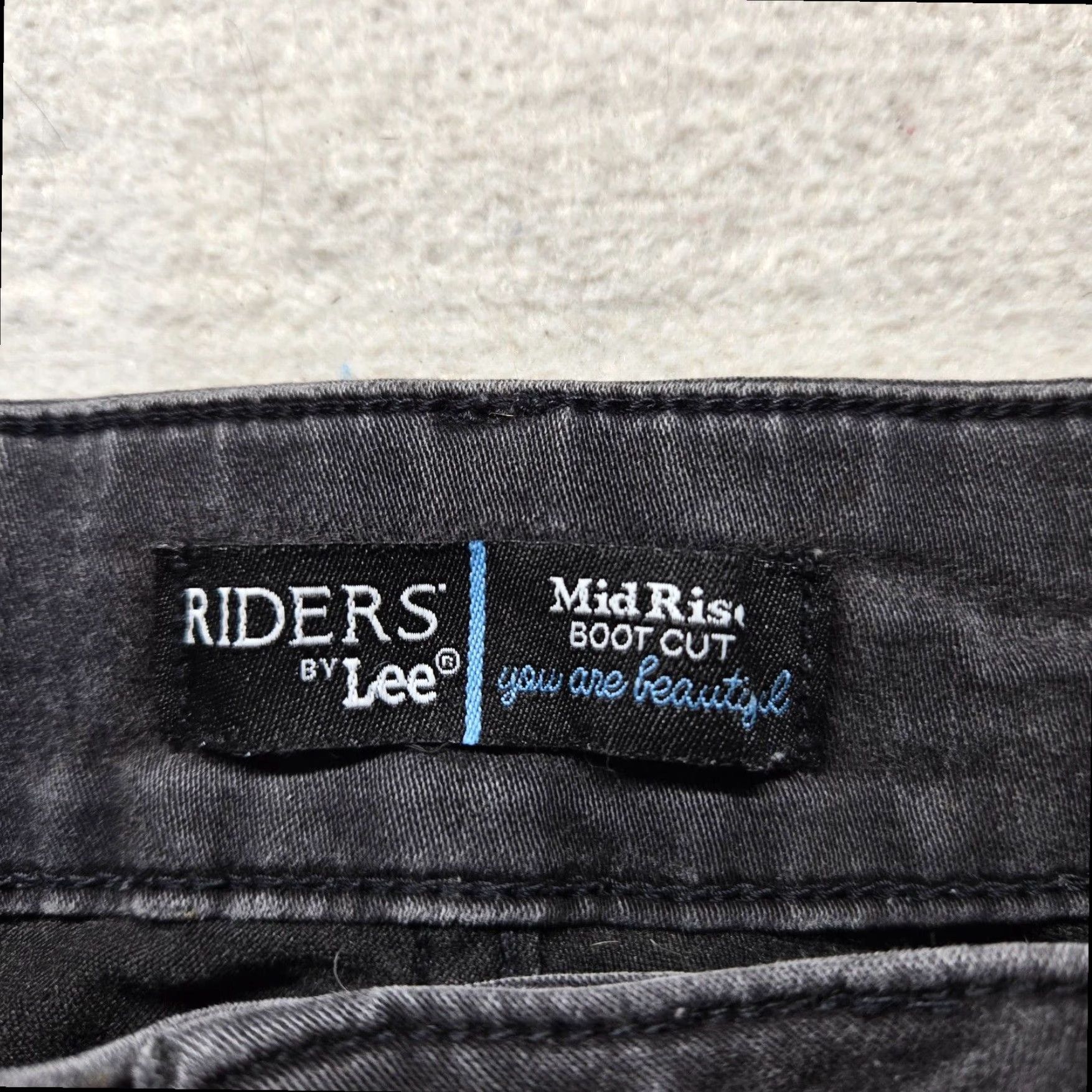 Vintage VINTAGE Riders by Lee Women's Black Bootcut Jeans Size 16M Mid-Rise 5 Pocket Denim Pants Size 38" / US 16 / IT 52 - 3 Thumbnail