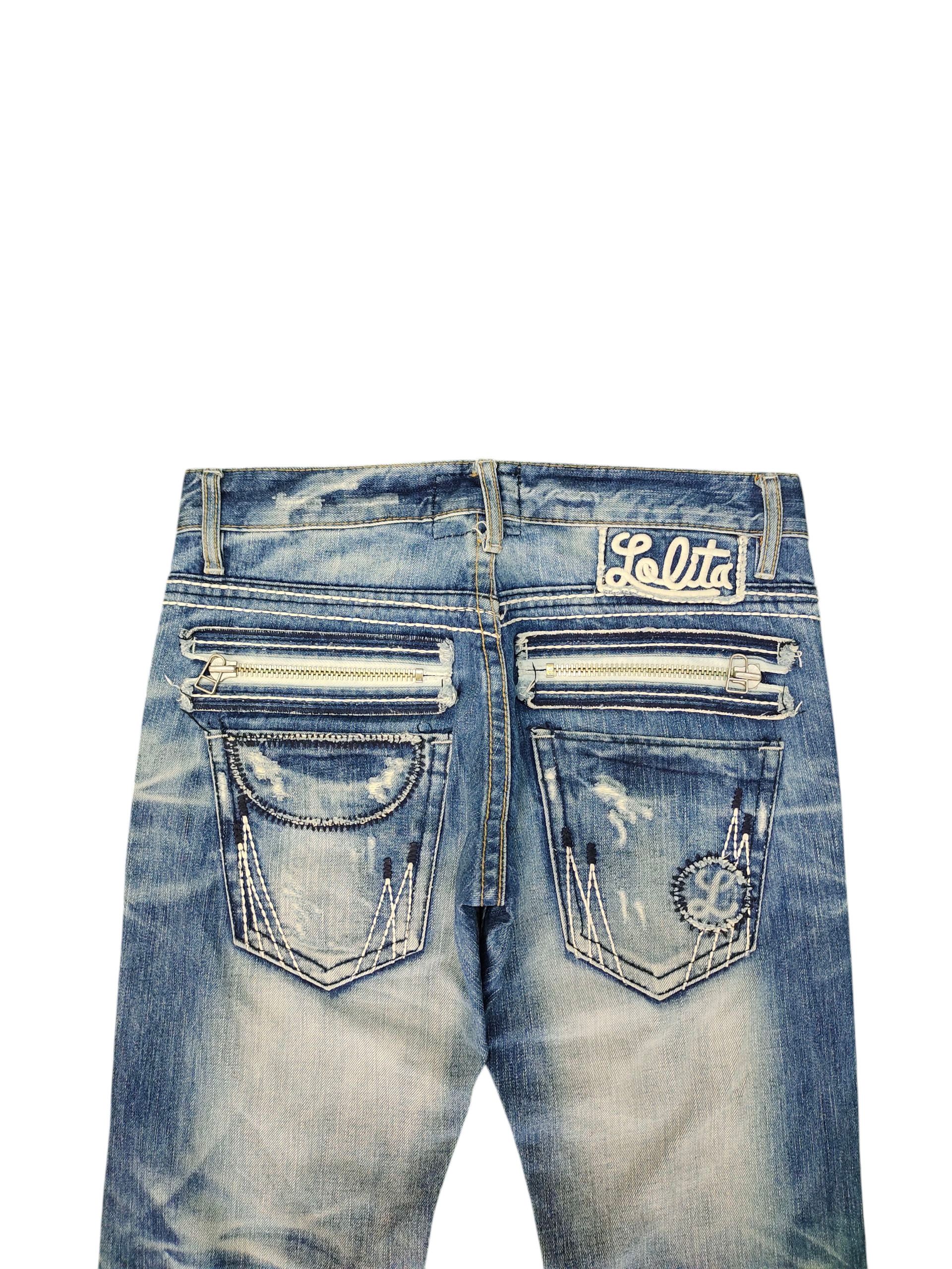 Number (N)ine × Undercover Yoshitomo Nara Lolita Clawmark Distress Denim Jeans Size US 30 / EU 46 - 2 Thumbnail