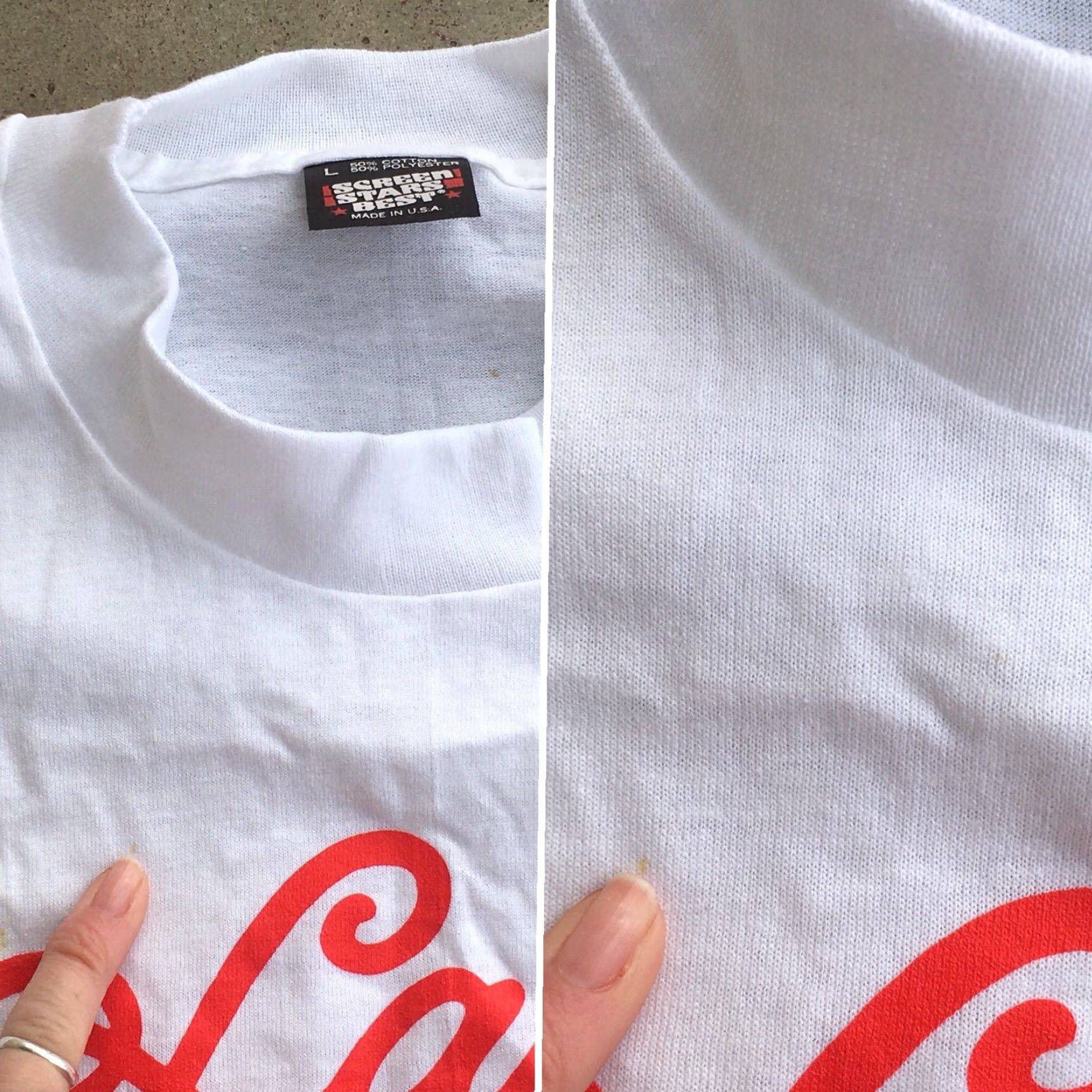 Vintage Lanz 50th Anniversary 1938-1988 T-Shirt Screen Stars Best Made In USA 1980s Sz L Shirt Unisex White 1980s Mens Womens Boys Girls Size US L / EU 52-54 / 3 - 7 Thumbnail