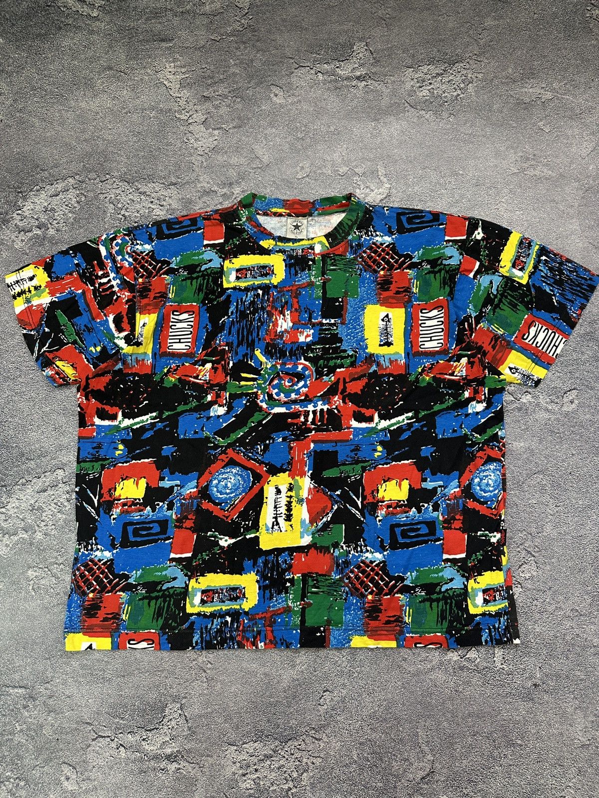 Converse Vintage 90s Converse All Over Print T-Shirt Graphic XL Size US XL / EU 56 / 4 - 2 Thumbnail