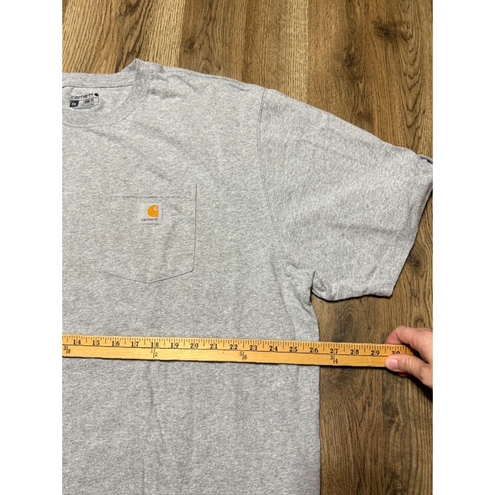 Carhartt VINTAGE Carhartt Shirt 2XL Gray Crew Neck Pocket Tee Loose Fit Mens Size US XXL / EU 58 / 5 - 6 Thumbnail