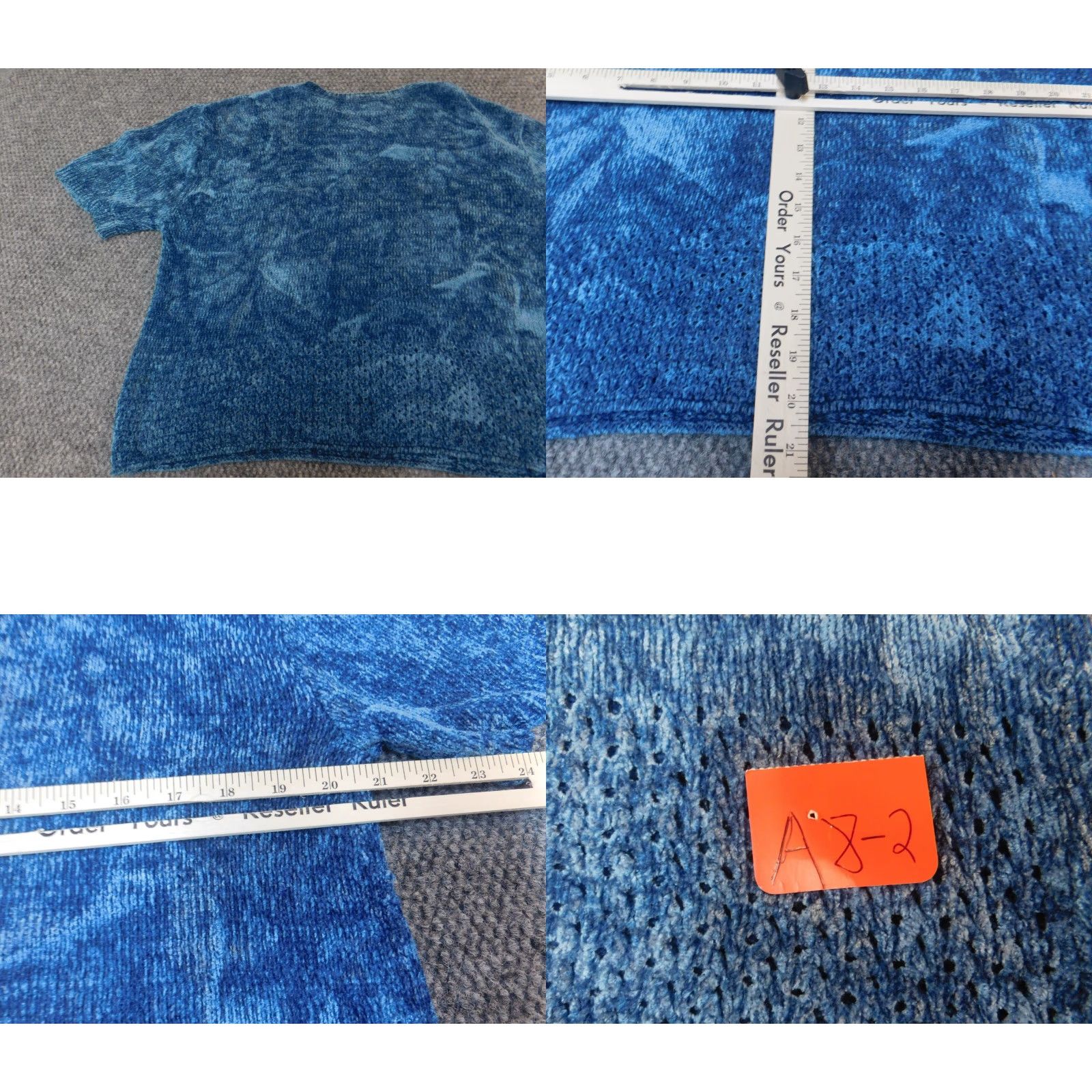 Vintage Sag Harbor Womens Sweater L Blue Short Sleeve Crew Neck Pullover Knit Dolman Sleeve 100% Cotton Logo Classic Lightweight Size L / US 10 / IT 46 - 8 Thumbnail