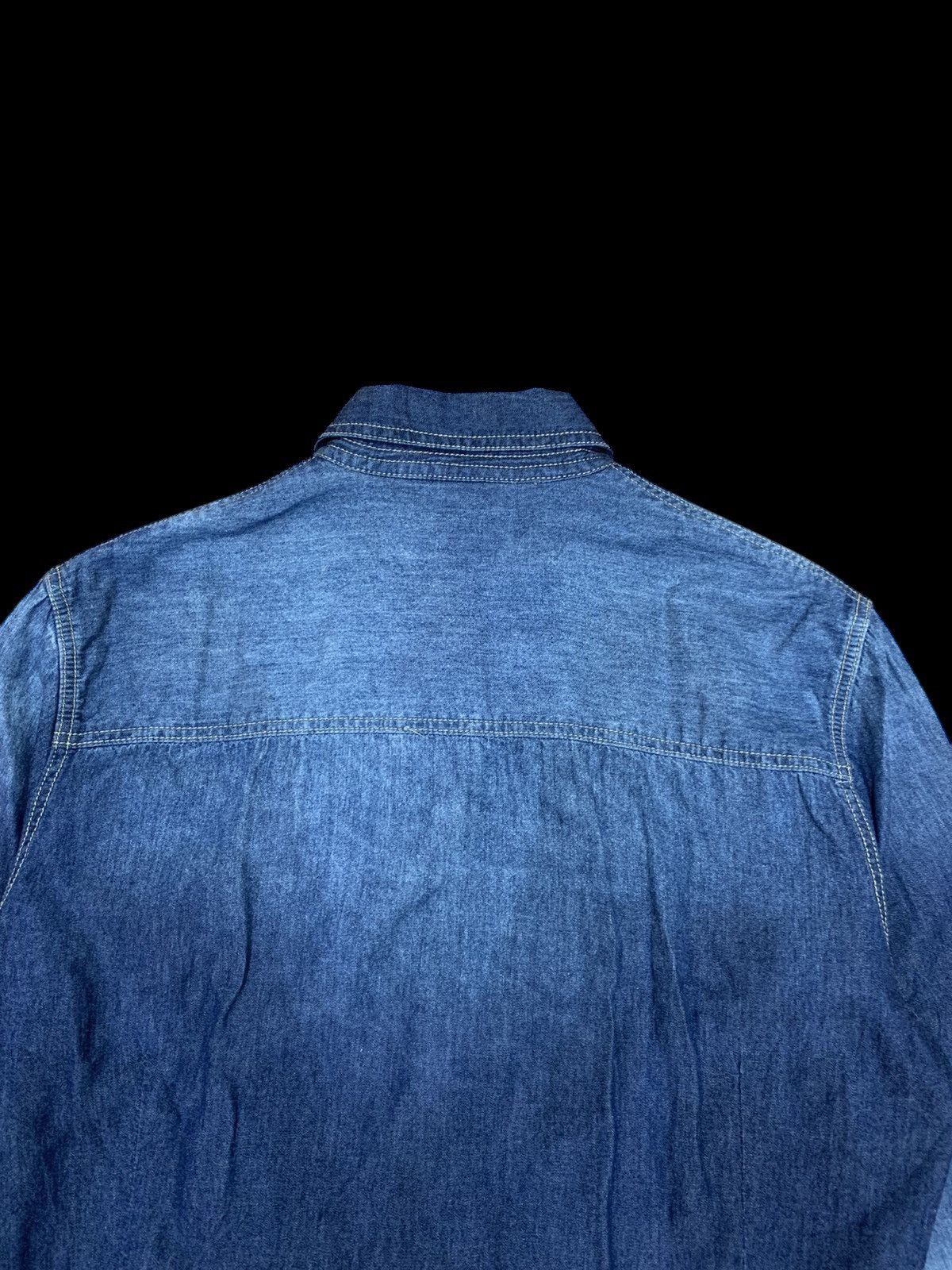 Japanese Brand × Vintage Homme 291295 pearl snap denim shirt Size US M / EU 48-50 / 2 - 13 Thumbnail