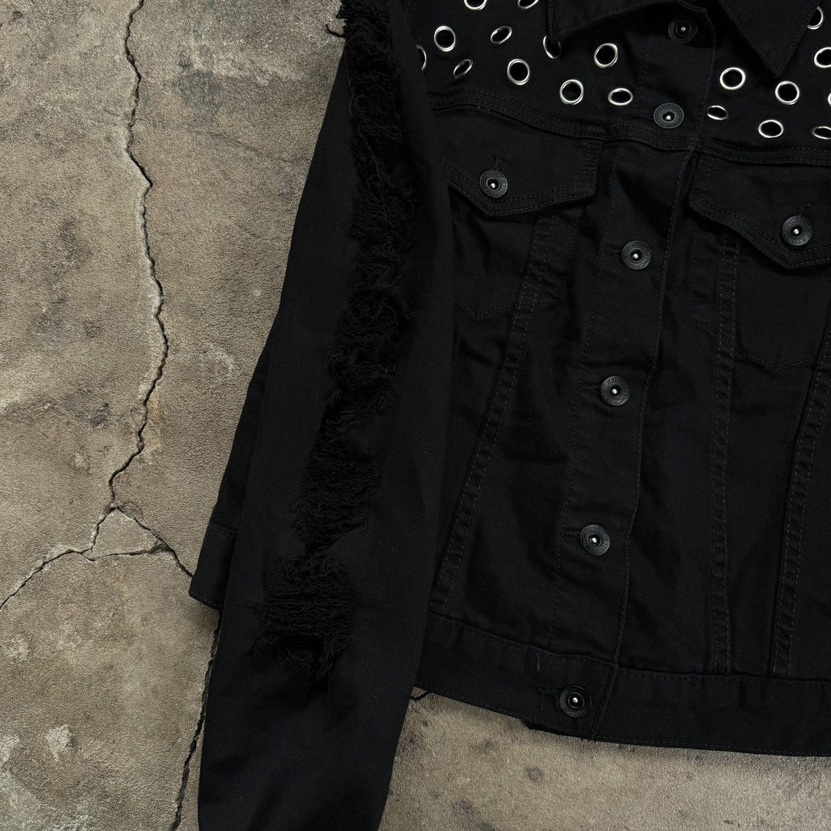 20471120 × Beauty Beast × Seditionaries Band Of Gypsies Punk Distressed Ringed Jacket Size S / US 4 / IT 40 - 6 Thumbnail
