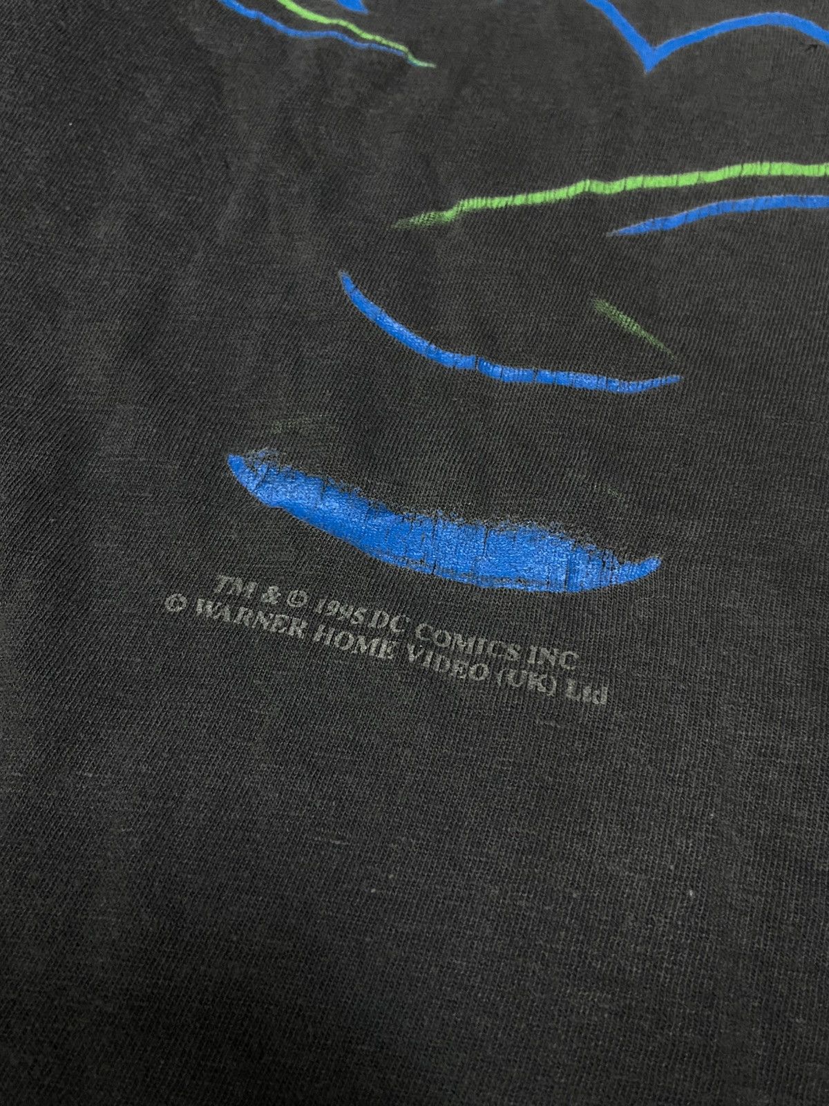 Vintage Batman faded 1995 vintage distressed t-shirt Warner Bros Size US XL / EU 56 / 4 - 5 Thumbnail
