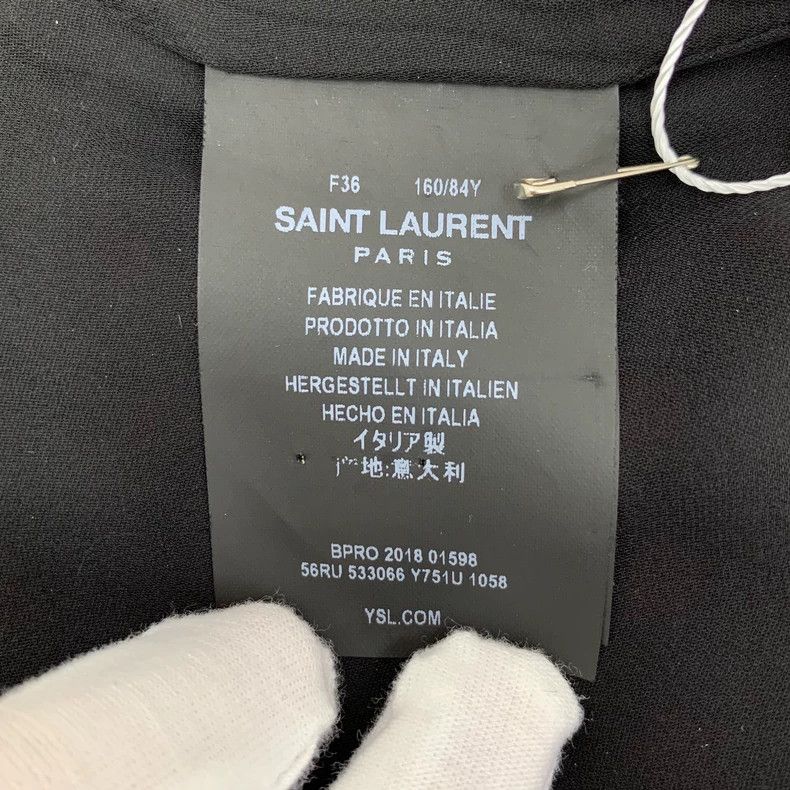 Saint Laurent Paris Saint Laurent Long Sleeve Shirt Dress with Colorblock Stars Size XS / US 0-2 / IT 36-38 - 7 Thumbnail