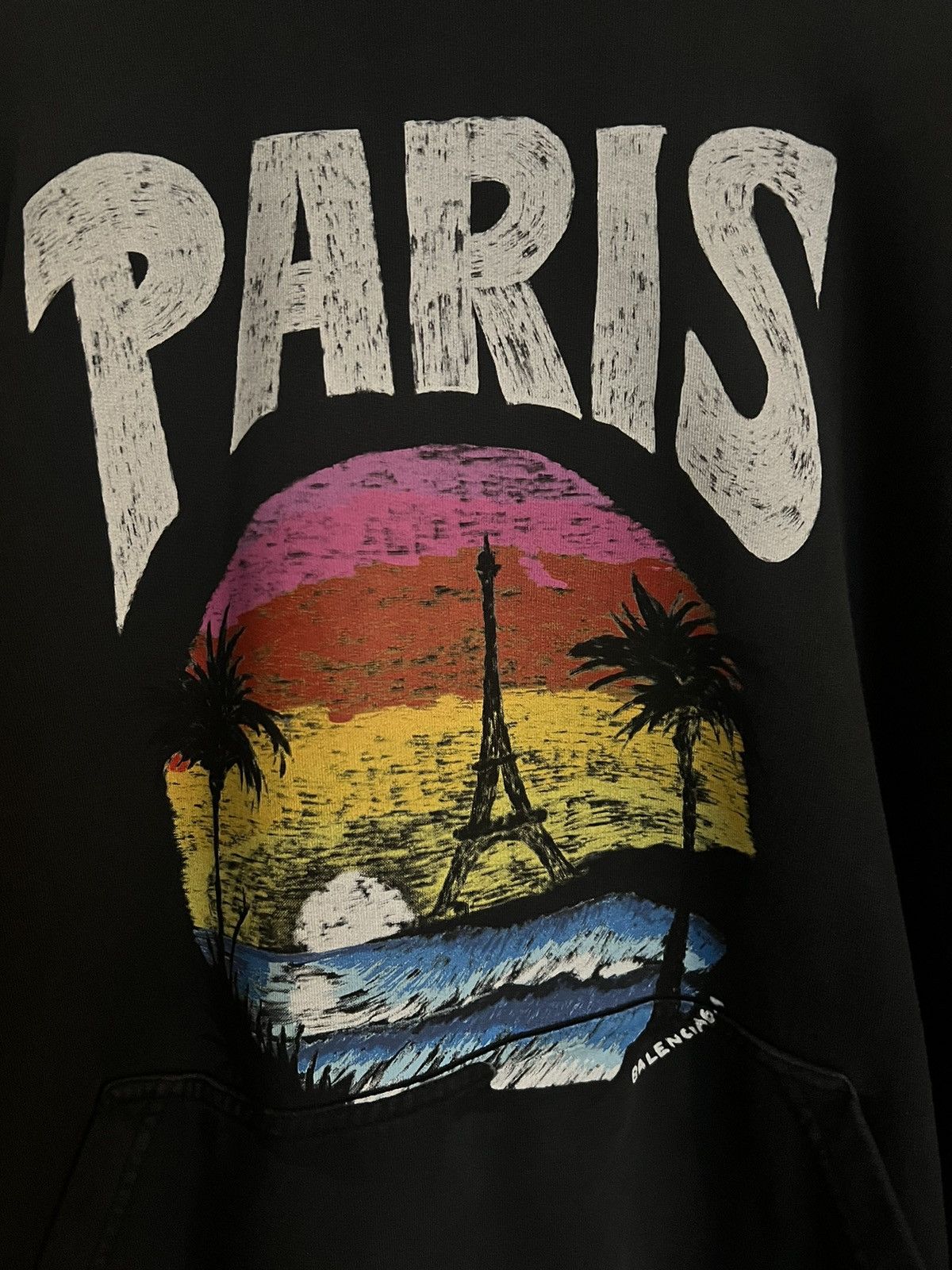 Balenciaga Balenciaga Paris Tropical Hoodie Size US XXL / EU 58 / 5 - 3 Thumbnail