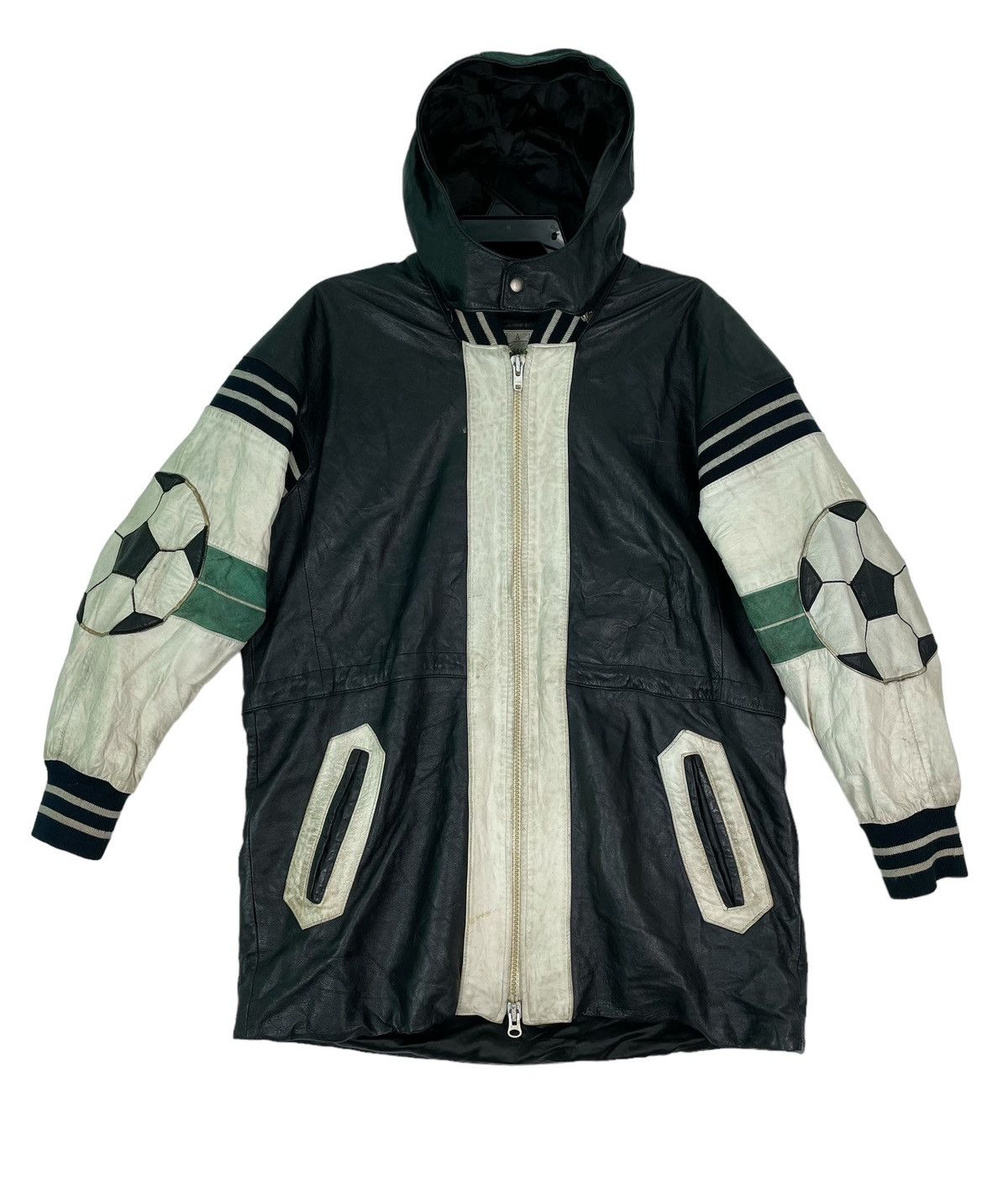 Japanese Brand HARAJUKU MOTHERS football logo patch leather parka jacket Size US M / EU 48-50 / 2 - 1 Thumbnail