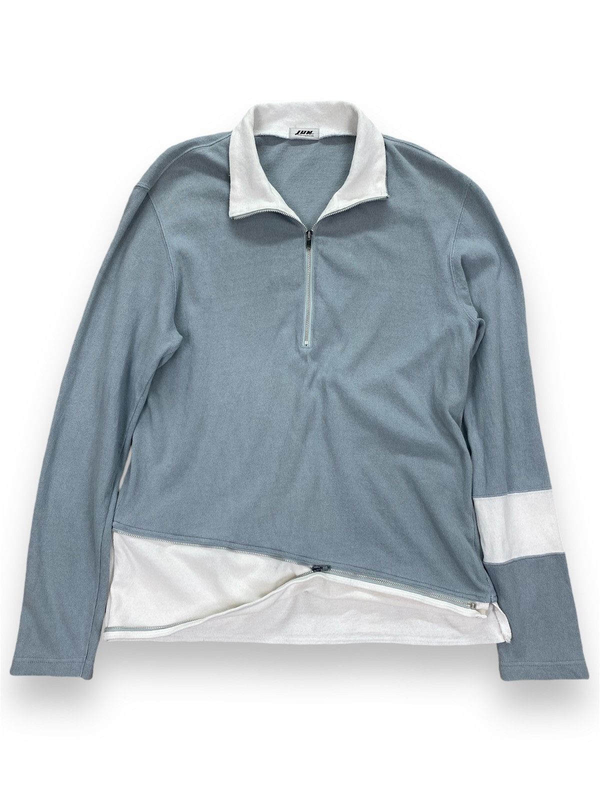 Japanese Brand Jun Men Half Zip Shirt Size US S / EU 44-46 / 1 - 1 Thumbnail