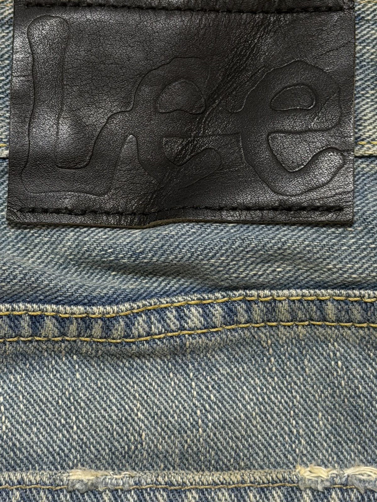 Lee Vintage 90s Lee Star Club Heavy Distressed Grunge Skull Logo Size US 31 - 6 Thumbnail