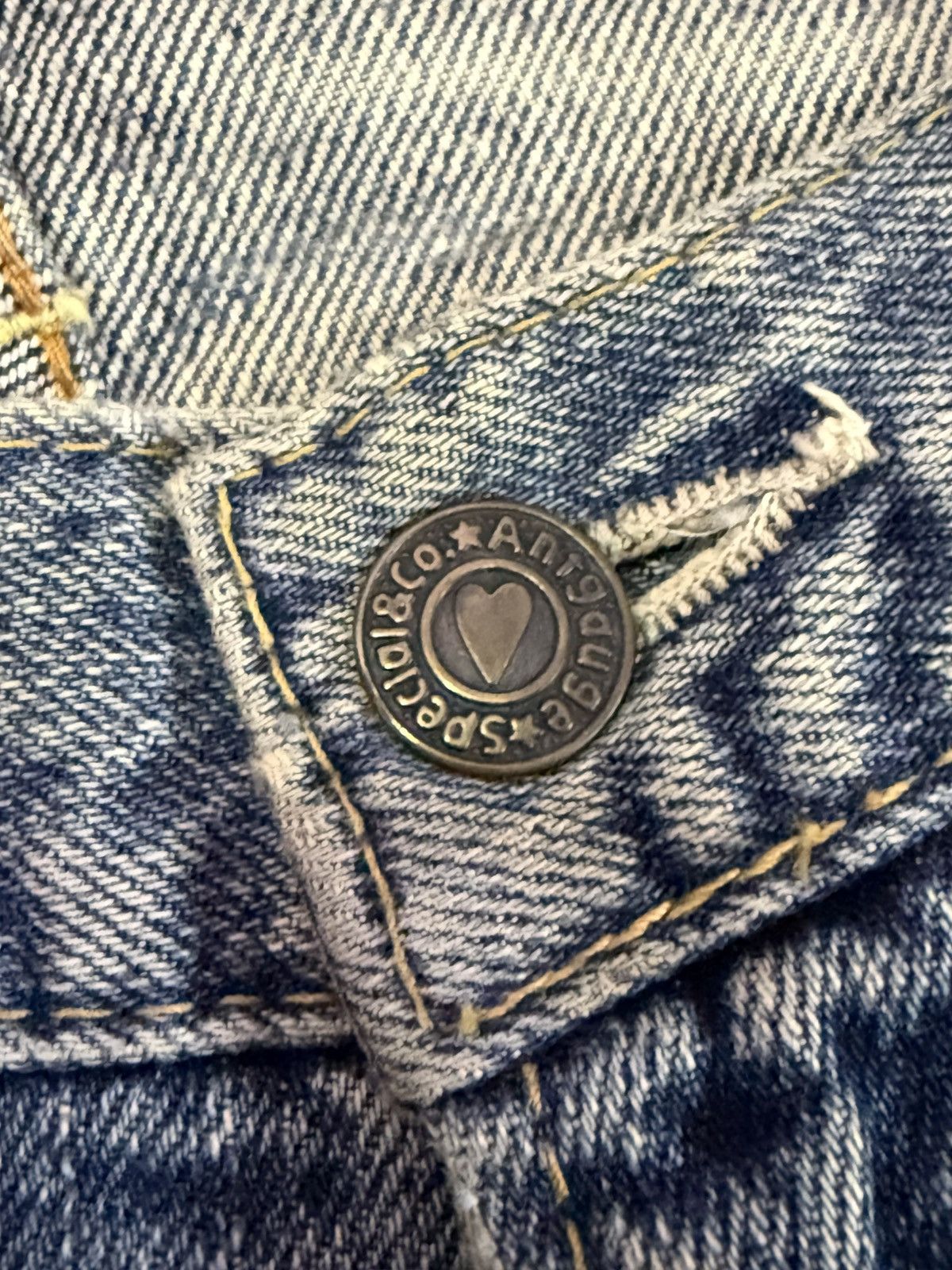 Japanese Brand × Le Grande Bleu (L.G.B.) Antgauge Japan Asymmetrical Pocket Double Waist Fade Jeans Size US 32 / EU 48 - 22 Thumbnail