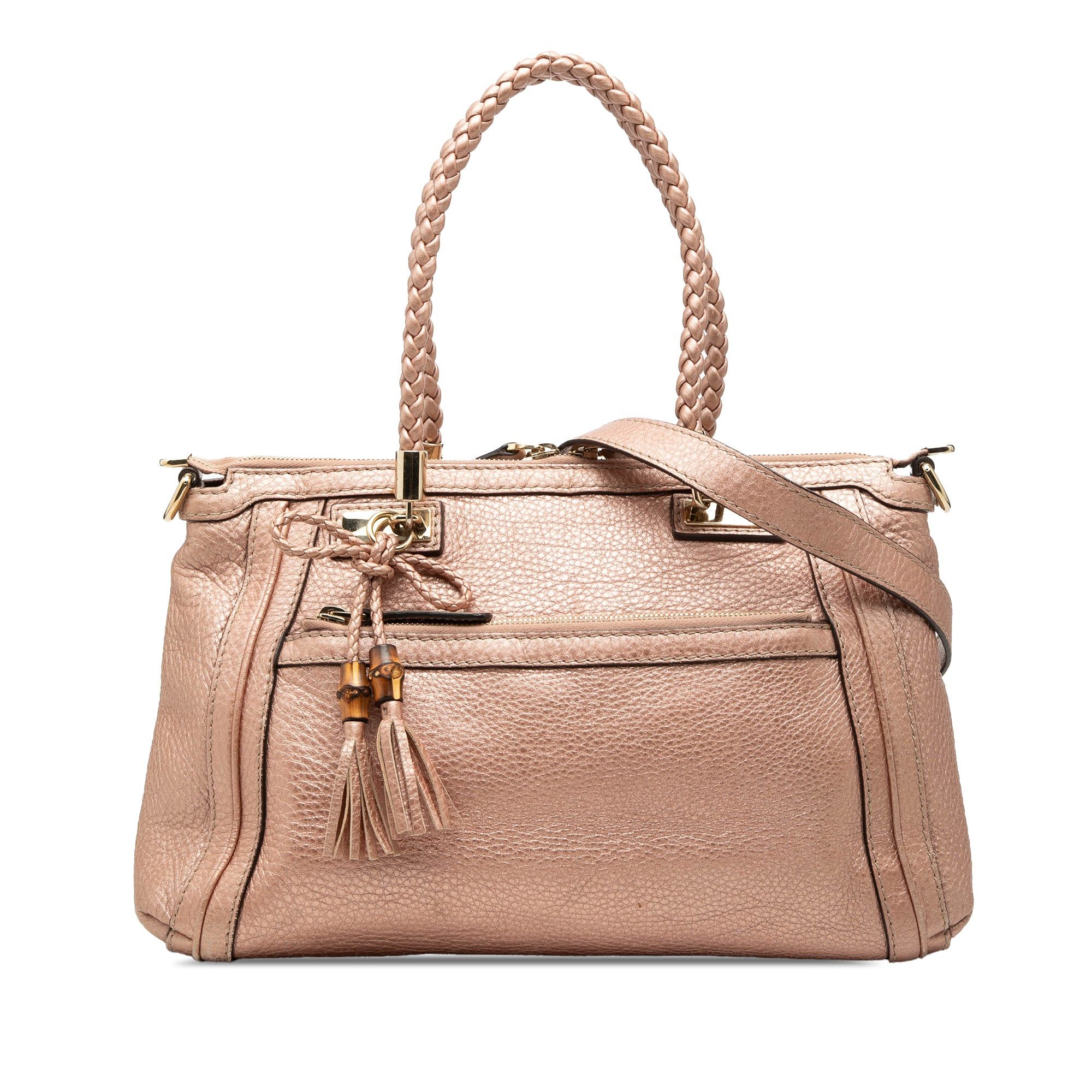 Gucci Metallic Pebbled Calfskin Bella Satchel Size ONE SIZE - 1 Thumbnail