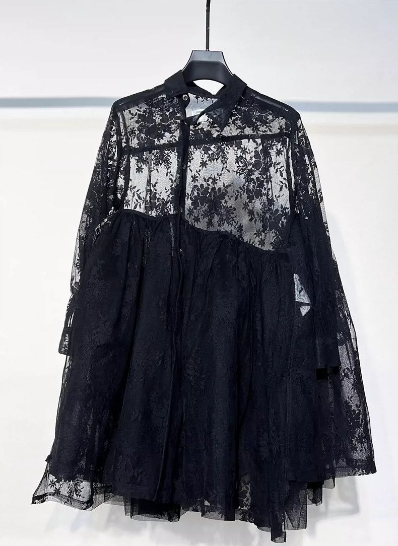 Comme des Garcons Comme Des Garcons Lace slanting front dress Size XS / US 0-2 / IT 36-38 - 1 Thumbnail