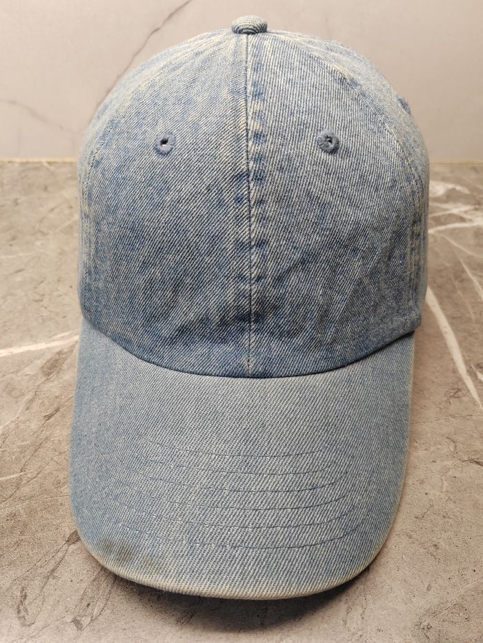 Japanese Brand Vintage Plain Denim Cap Hat Size ONE SIZE - 1 Thumbnail