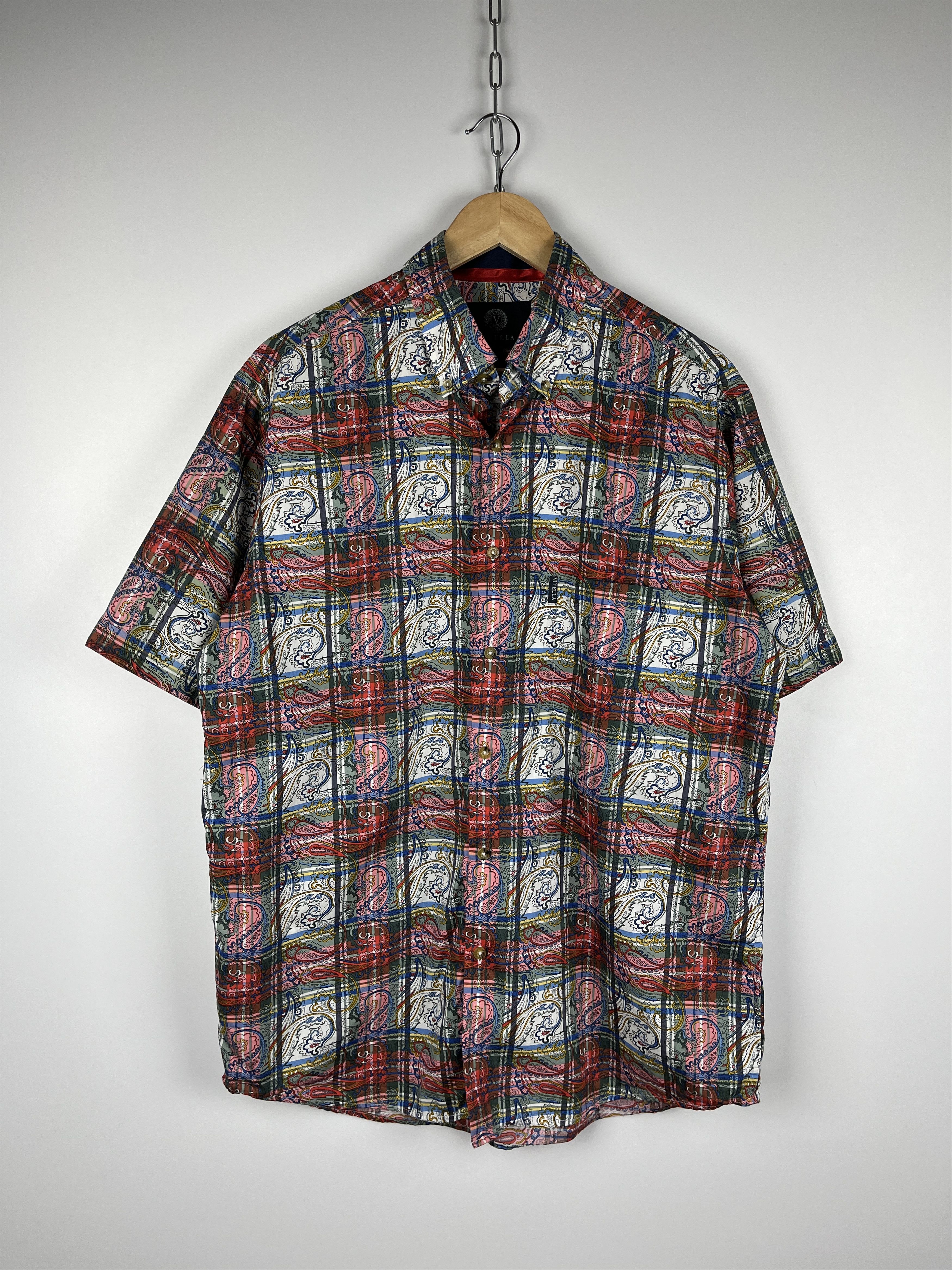 Viyella Viyella Paisley Check Pattern Short Sleeve Shirt Size US L / EU 52-54 / 3 - 2 Thumbnail
