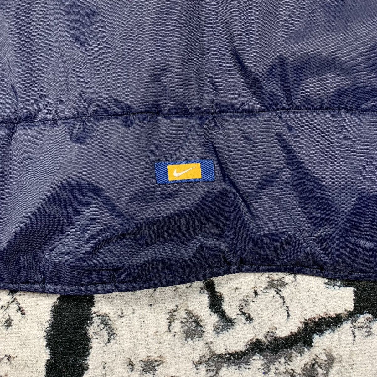 Nike × Vintage VINTAGE 90S NIKE CENTER SWOOSH SPELLOUT BIG LOGO JACKET Size US XL / EU 56 / 4 - 6 Thumbnail