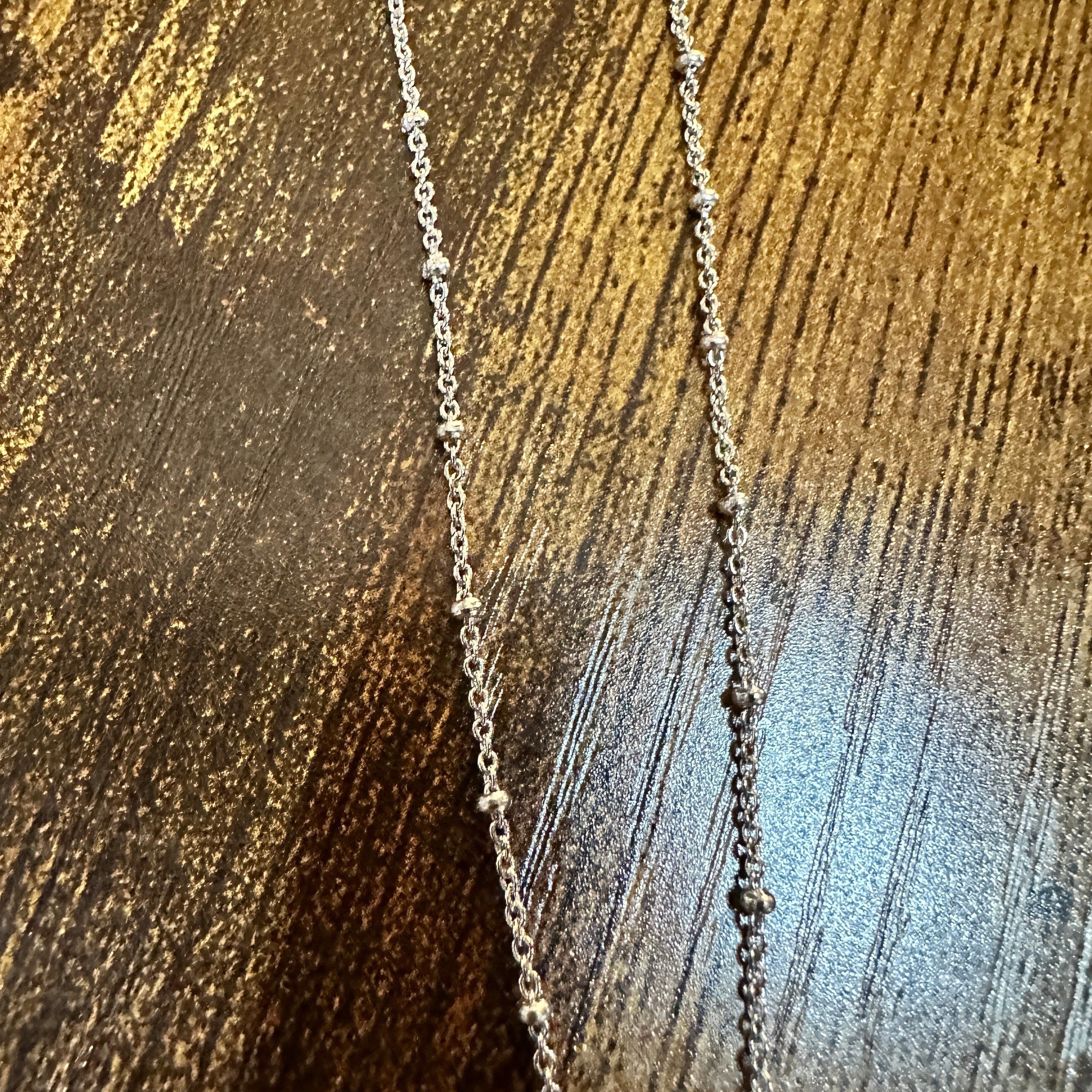 Other Turquoise Elegance: Sterling Silver Beaded Chain Necklace 16 Size ONE SIZE - 6 Thumbnail