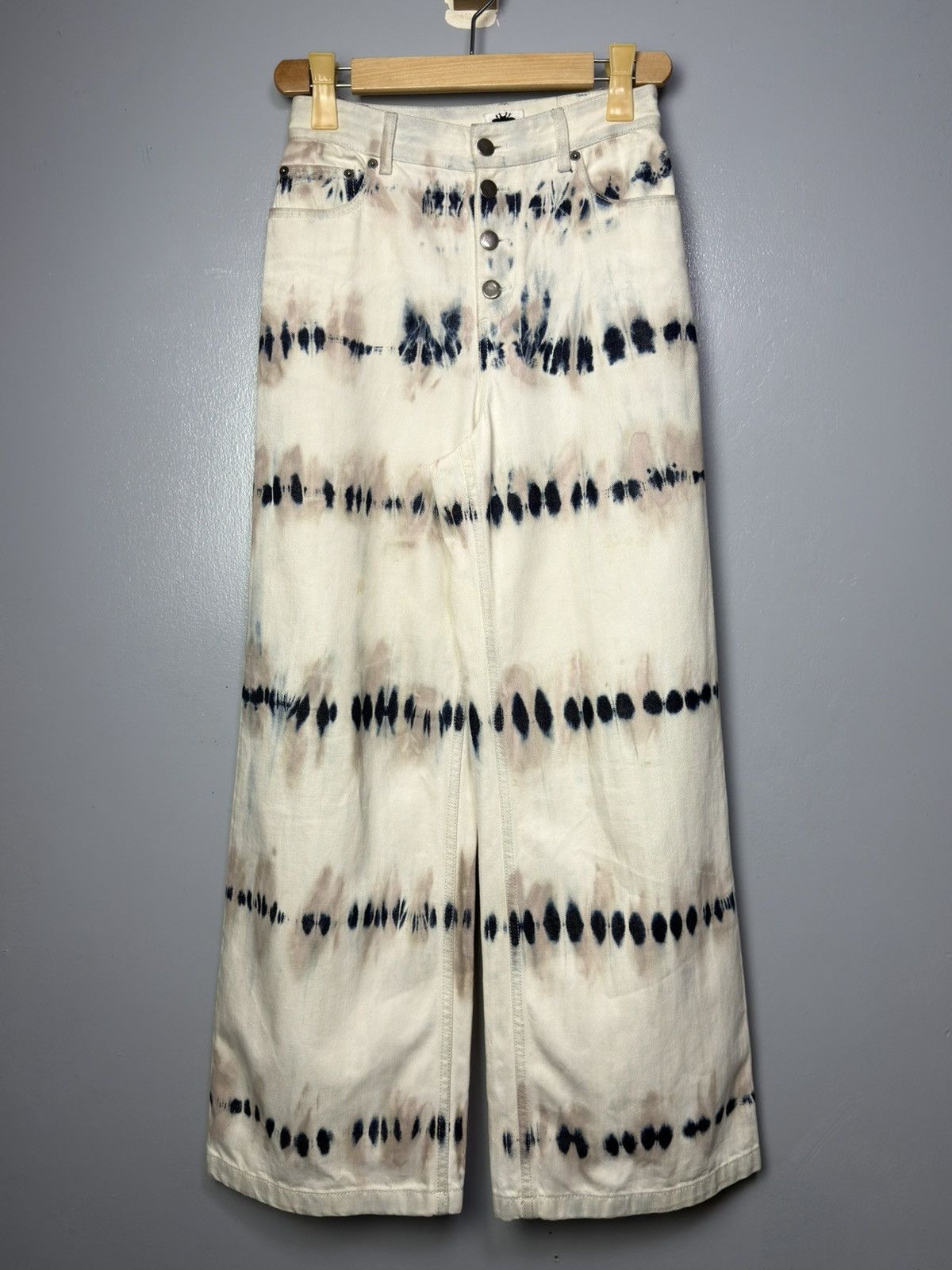 Dior Dior Tie Dye Denim Wide Leg Size 26" / US 2 / IT 38 - 1 Thumbnail
