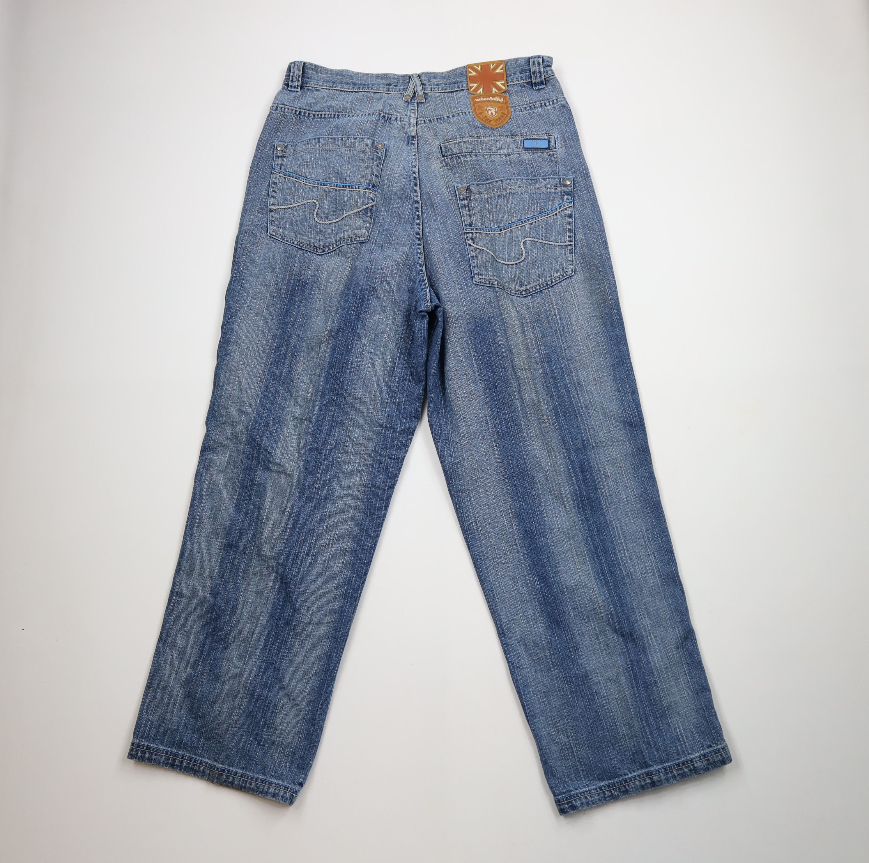 Vintage Vintage 90s Streetwear Fit Wide Leg Skateboard Jeans Blue Size US 36 / EU 52 - 11 Thumbnail