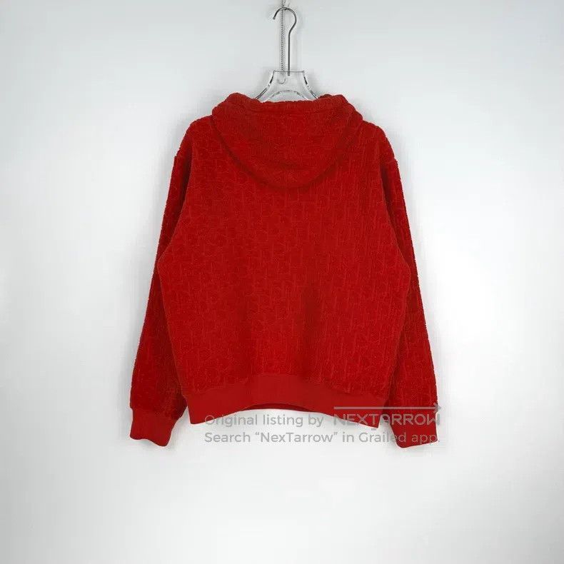 Dior Dior Red classic logo towel material hooded sweatshirt Size US L / EU 52-54 / 3 - 4 Thumbnail
