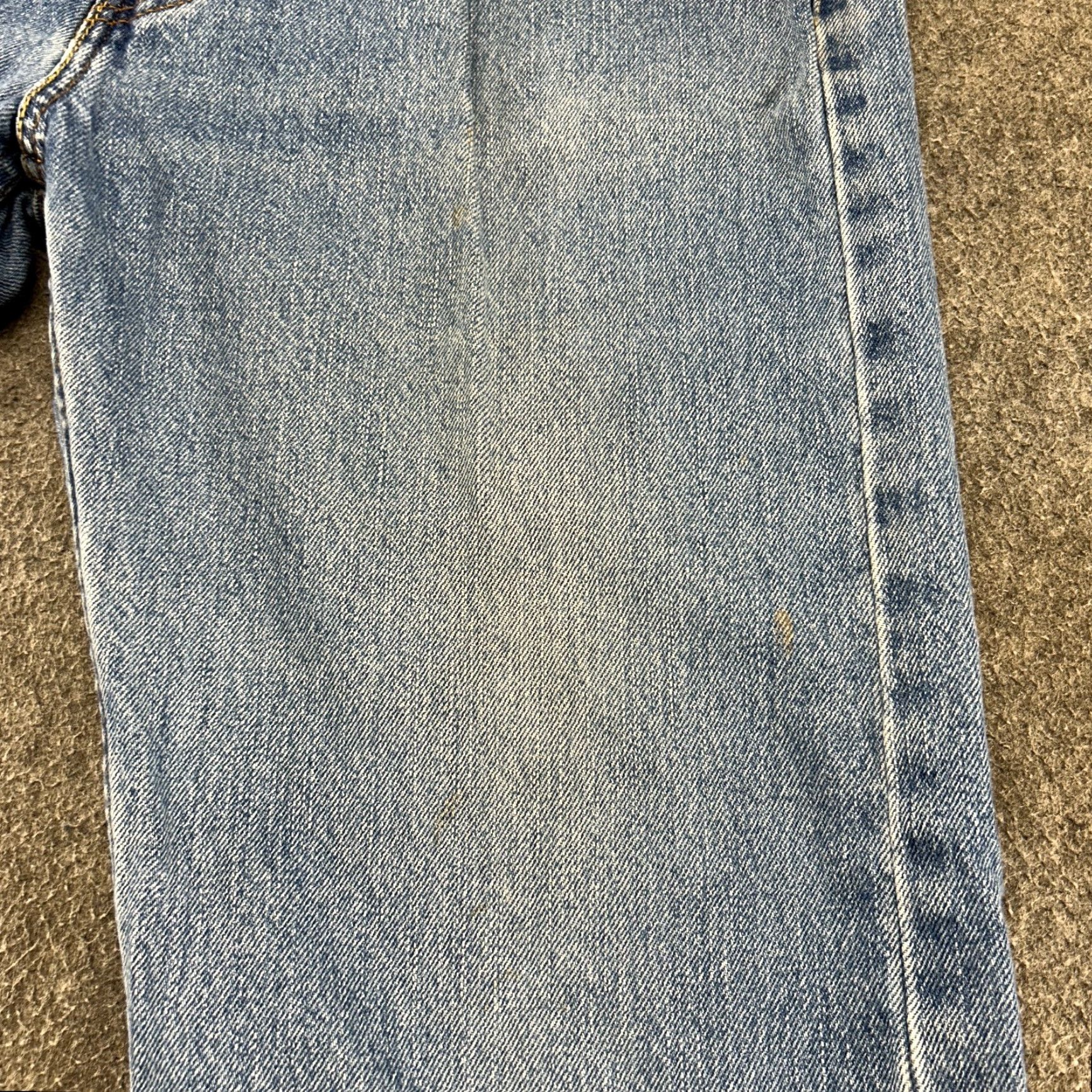 Levi's Levi's 505 Jeans Regular Men 34x30 Blue Medium Wash Cotton Denim Straight Size US 34 / EU 50 - 4 Thumbnail