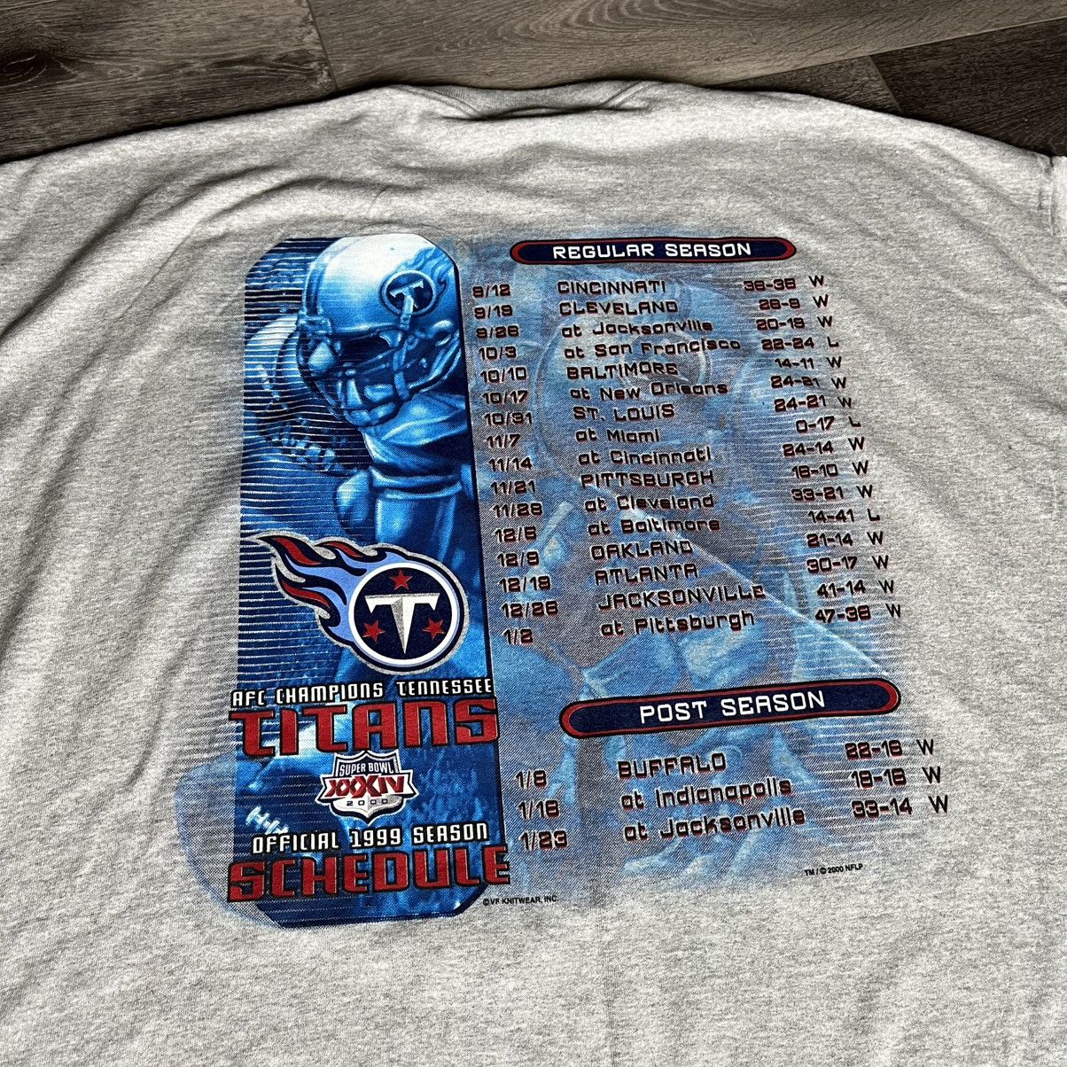 NFL New Vintage 1999 NFL Tennessee Titans AFC Champions T Shirt Size US XXL / EU 58 / 5 - 4 Thumbnail