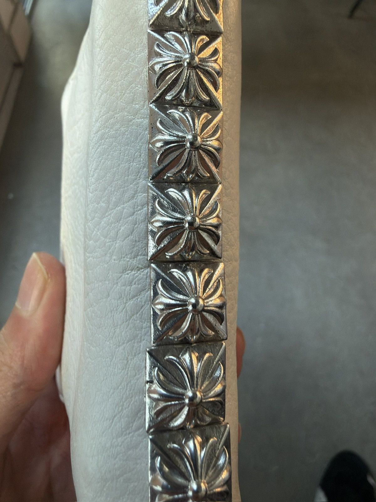 Chrome Hearts RARE! Chrome Hearts 3 Side Zip Pyramid Stud Wallet Size ONE SIZE - 3 Thumbnail