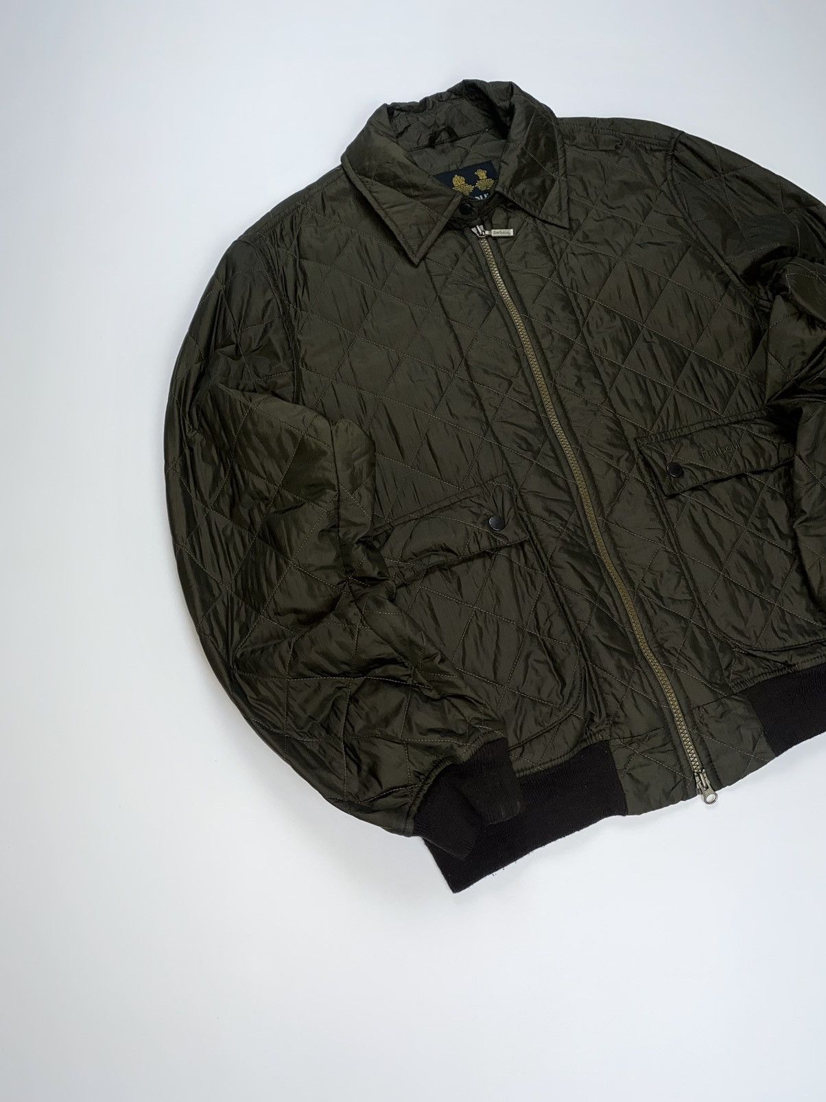 Barbour 🚨 Barbour vintage quilt zip nylon bomber jacket man’s L Size US L / EU 52-54 / 3 - 4 Thumbnail