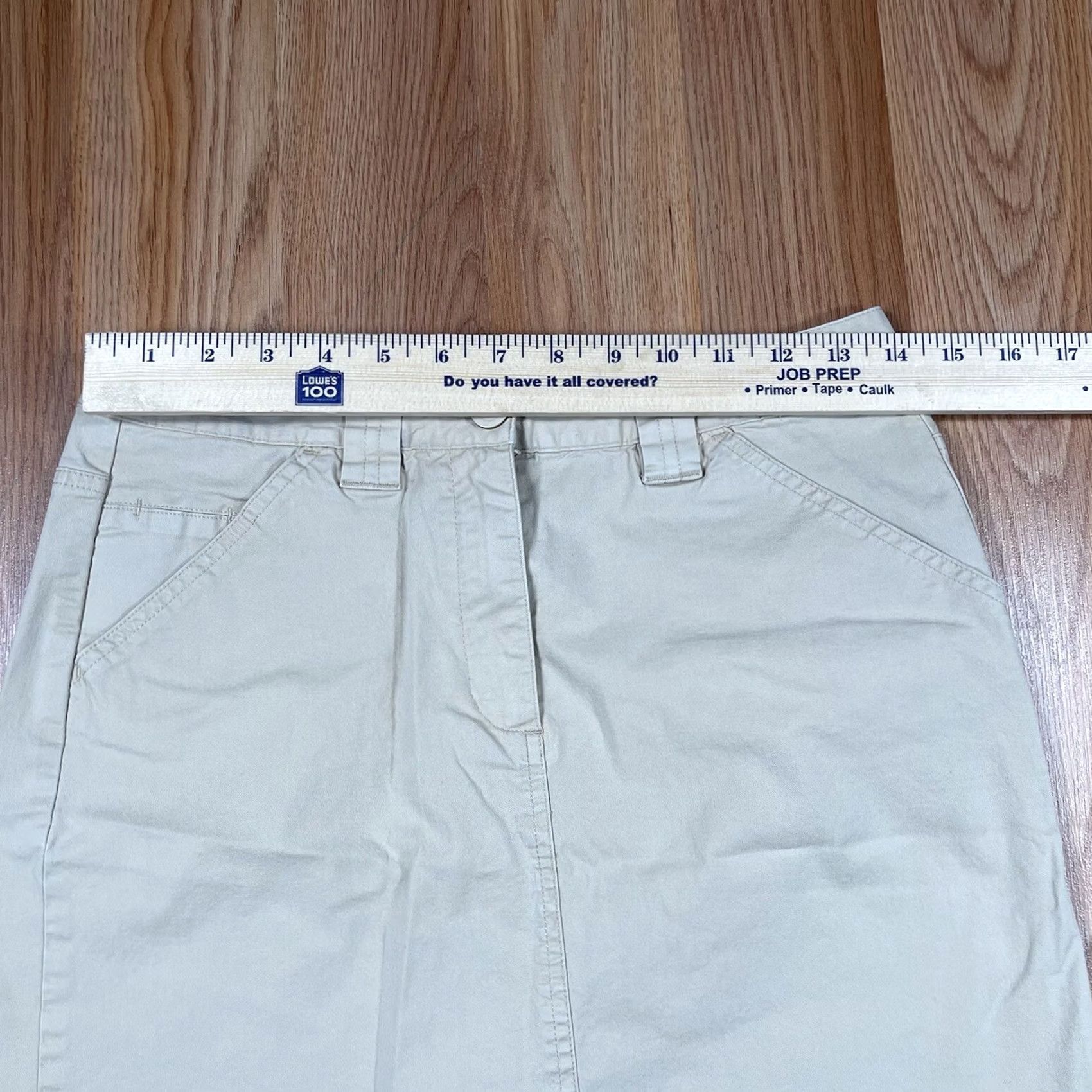 Talbots Talbots Skirt Women 6 Solid Beige Stretch Above Knee Length Straight Pencil Size 28" / US 6 / IT 42 - 3 Thumbnail