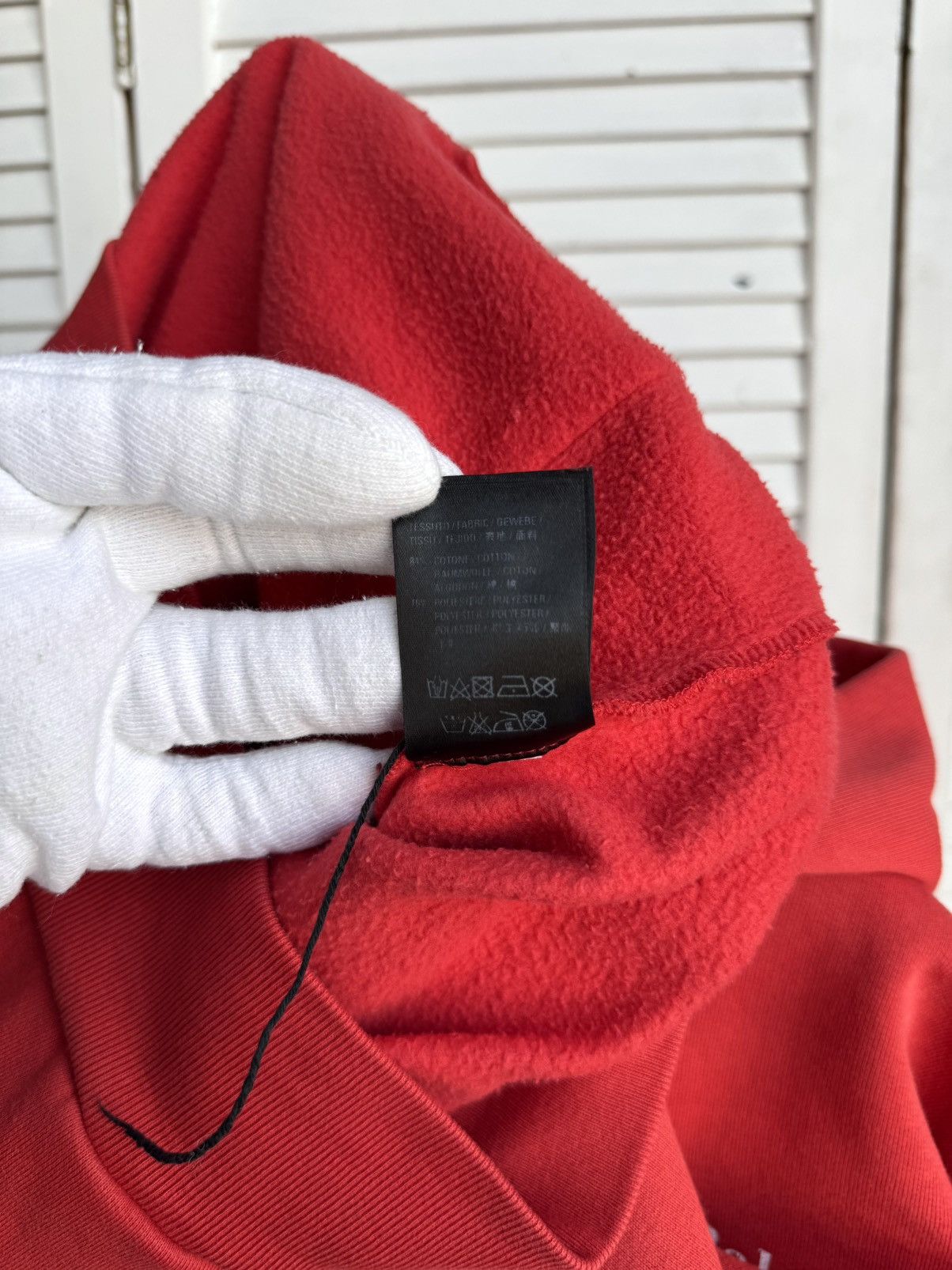 Balenciaga Balenciaga Campaign Wave Logo Pullover Hoodie Red Authentic Size US XXS / EU 40 - 13 Thumbnail