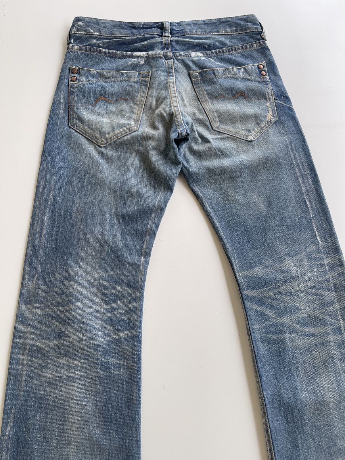 Japanese Brand Rivet & Blue Japanese Distressed Paint Splatter Jeans Size US 29 - 13 Thumbnail