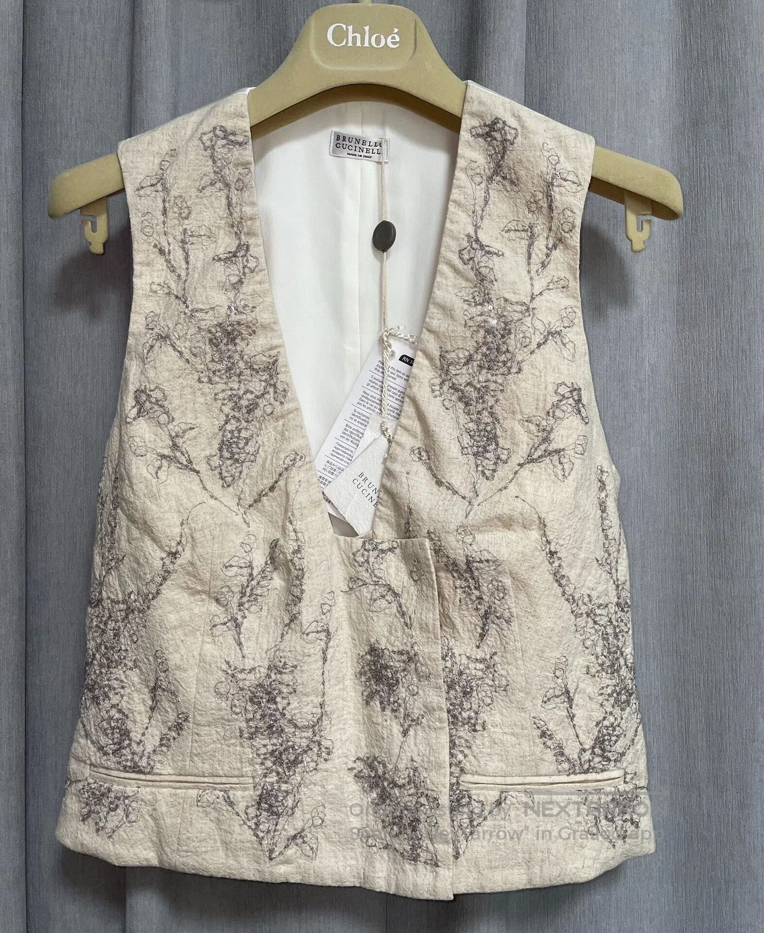 Brunello Cucinelli Brunello Cucinelli Embroidered Evening Vest. Size US XS / EU 42 / 0 - 1 Thumbnail