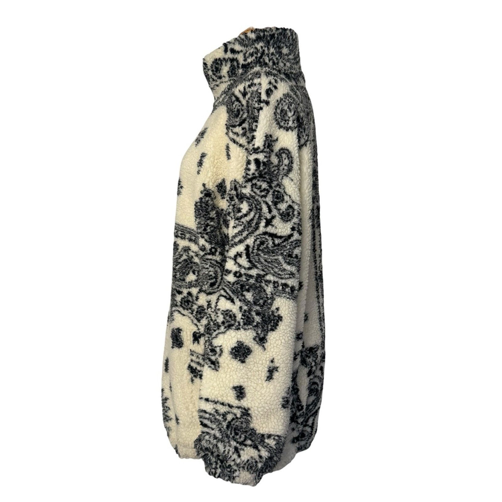 Other SUPEEON Black Ivory Paisley Sherpa Teddy Boho Jacket L Size L / US 10 / IT 46 - 10 Thumbnail