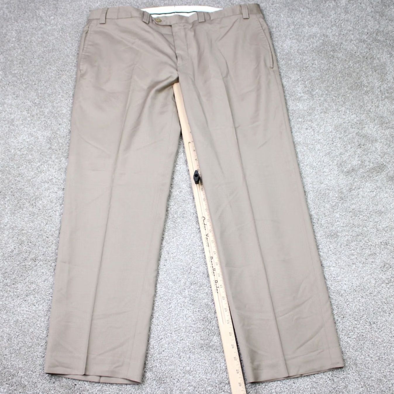 Ralph Lauren Lauren Ralph Lauren Pants Mens 38x29 Beige Wool Cashmere Flat Front Straight Dress Pants Size US 38 / EU 54 - 2 Thumbnail