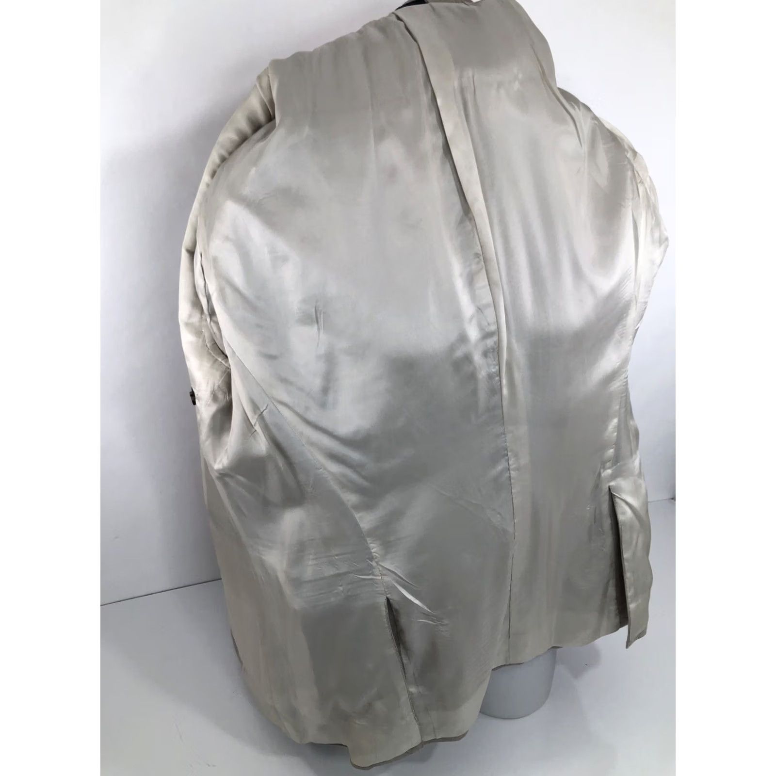 Nordstrom Nordstrom / Ormezzano Italy LINEN Blazer Jacket - Mens 40R Beige - EXCELLENT Size 40R - 5 Thumbnail