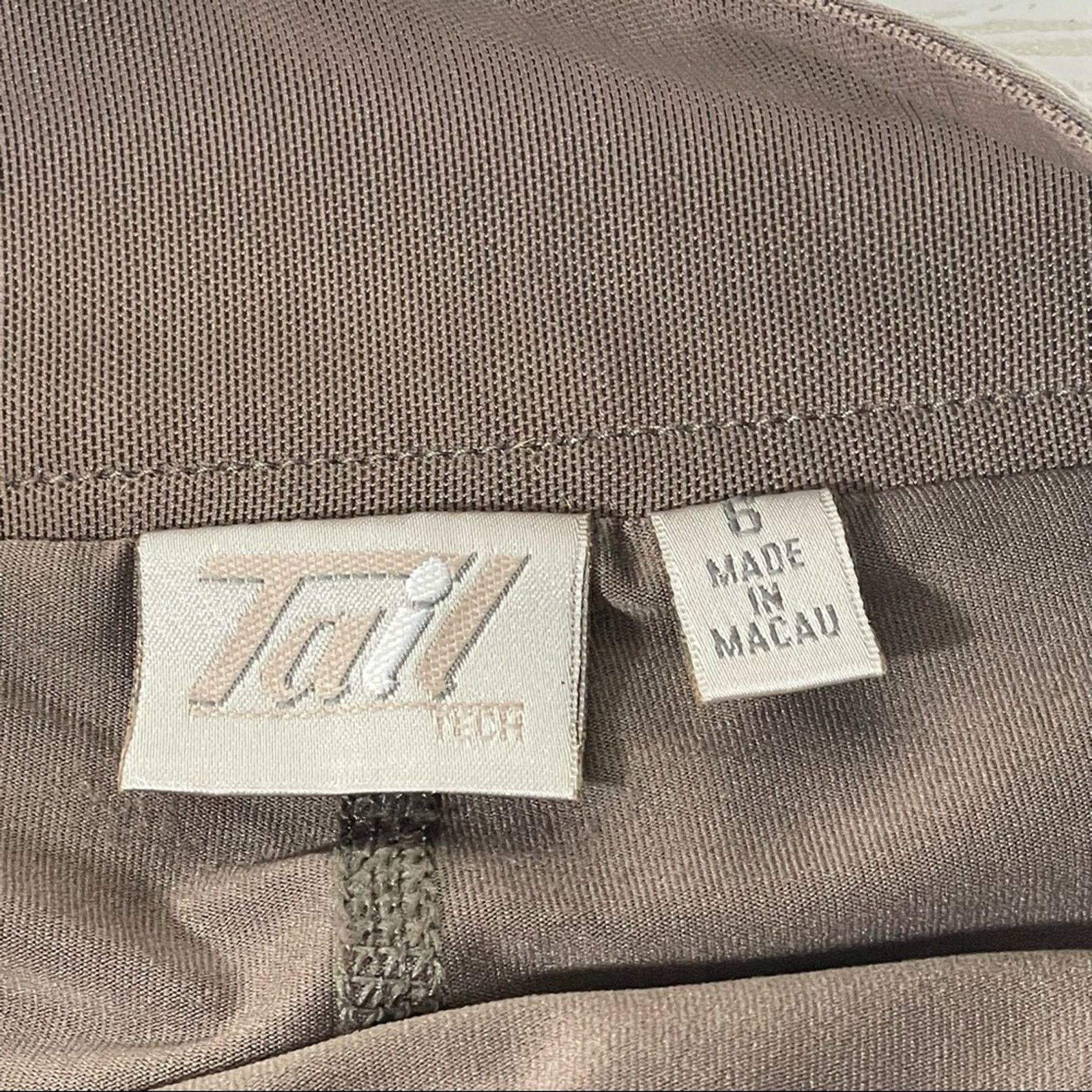 Other Tail Tech Brown Mini Skirt Size 6 Side Zip Stretch Trim Size 28" / US 6 / IT 42 - 4 Thumbnail
