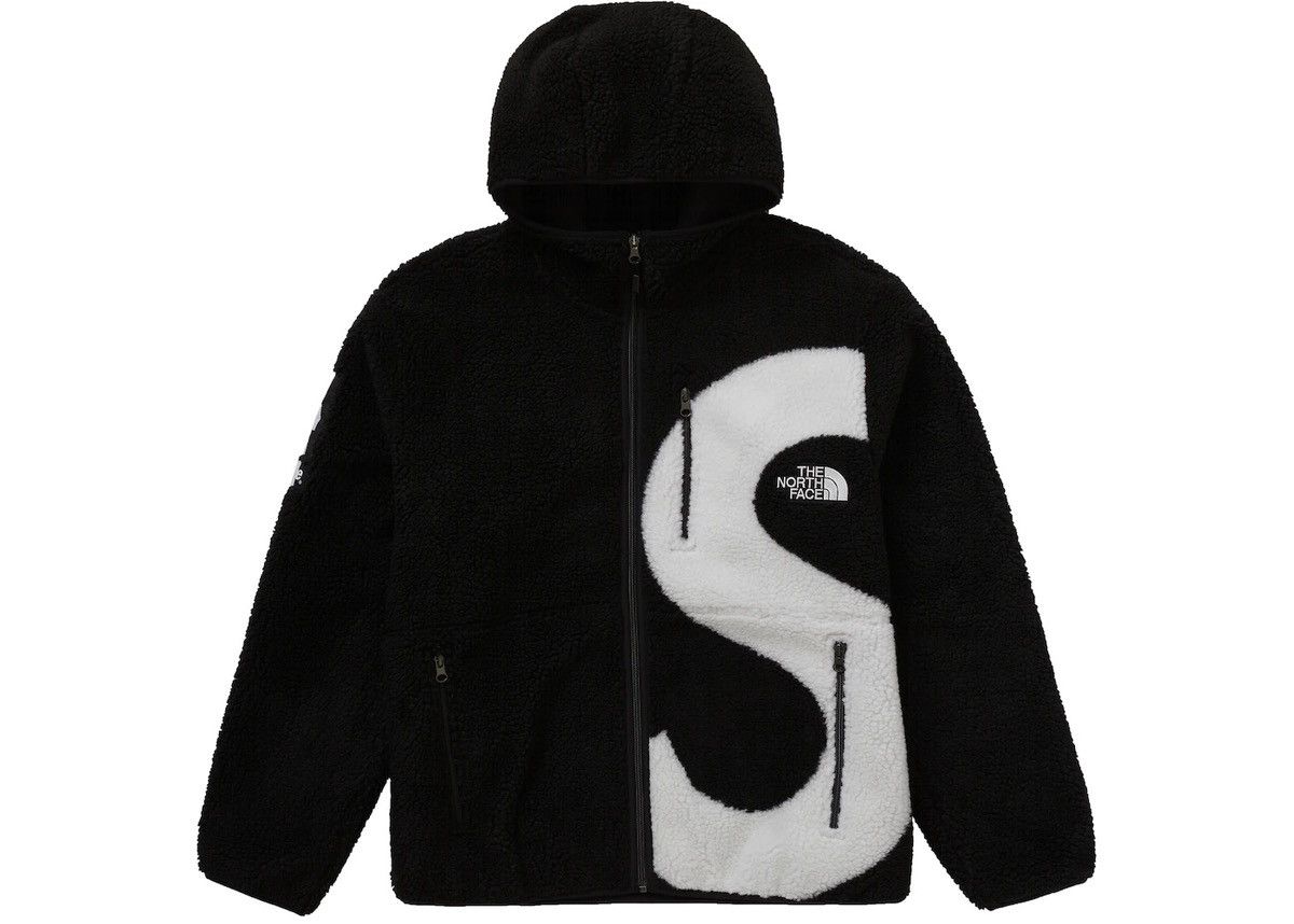 image of Supreme X Tnf S Logo Fleece in Black/White, Men's (Size Small)