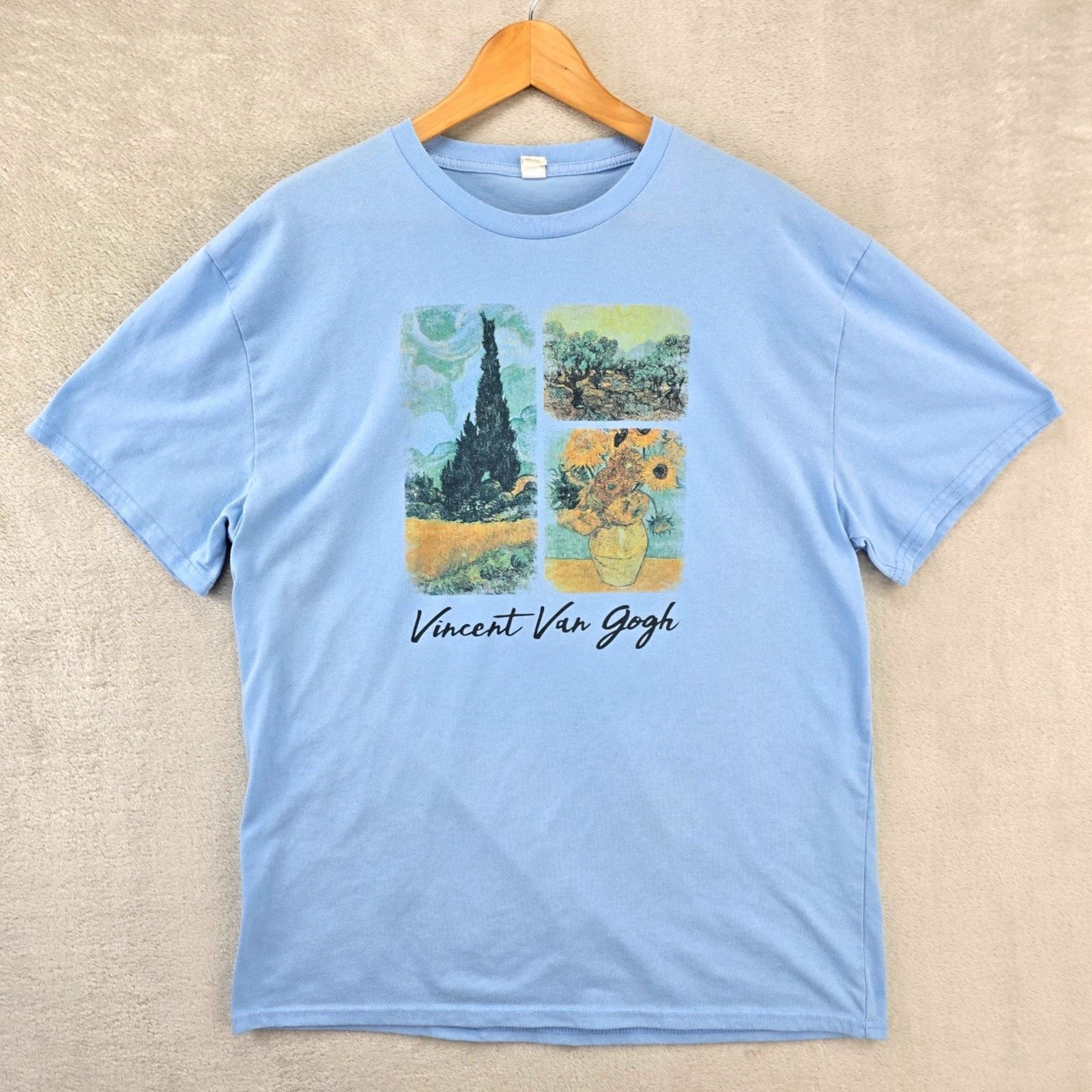 Other Vtg Vincent Van Gogh Shirt Mens Large Blue Art Flowers Y2K Size US L / EU 52-54 / 3 - 1 Thumbnail