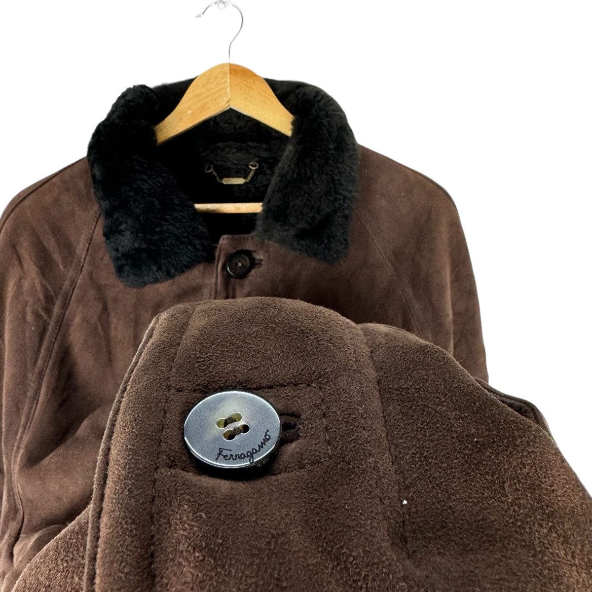 Salvatore Ferragamo 🔥SALVATORE FERRAGAMO LEATHER SHEARLING LONG JACKET Size US M / EU 48-50 / 2 - 4 Thumbnail