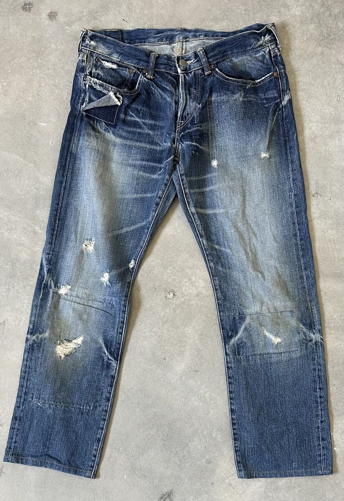 Eternal VINTAGE ETERNAL DISTRESSED DENIM PANT Size US 34 / EU 50 - 1 Thumbnail